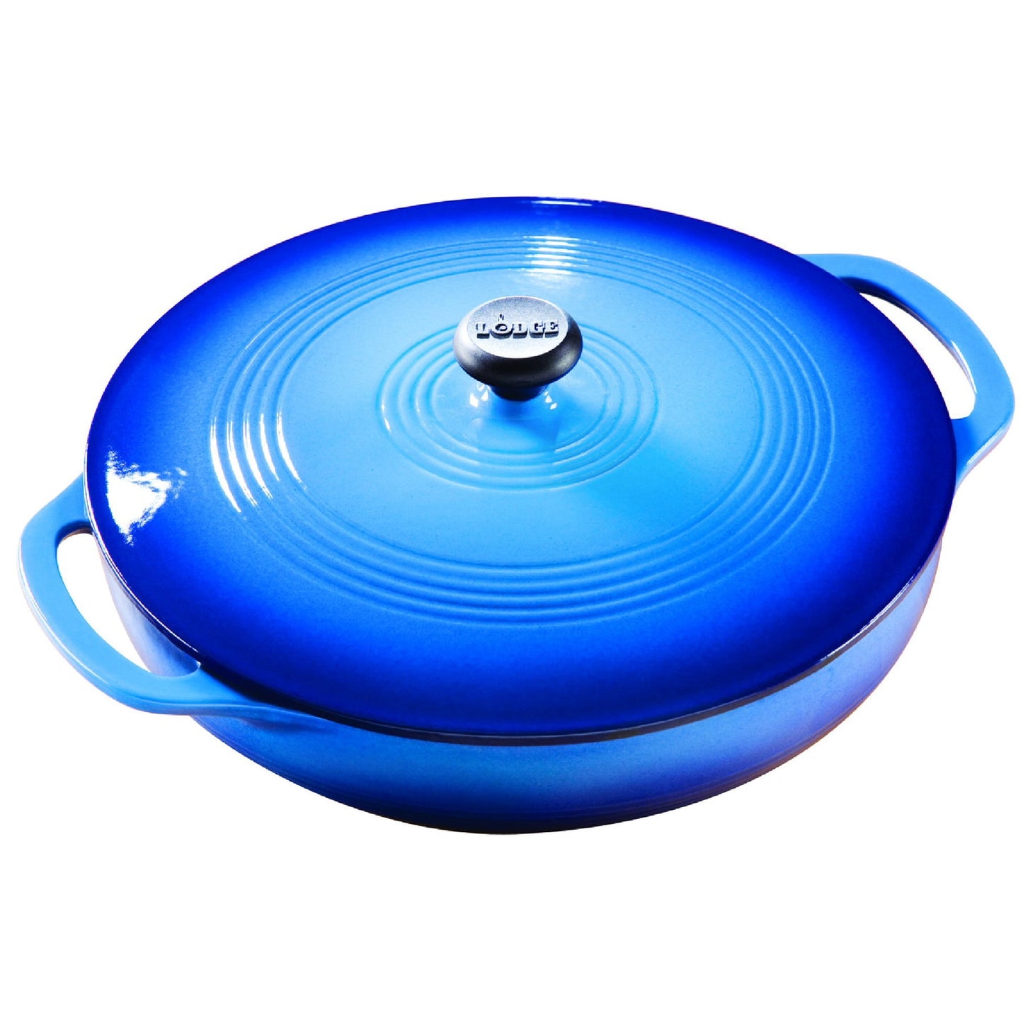 Lodge Cast Iron 3.6 Quart Enameled Covered Casserole, Blue