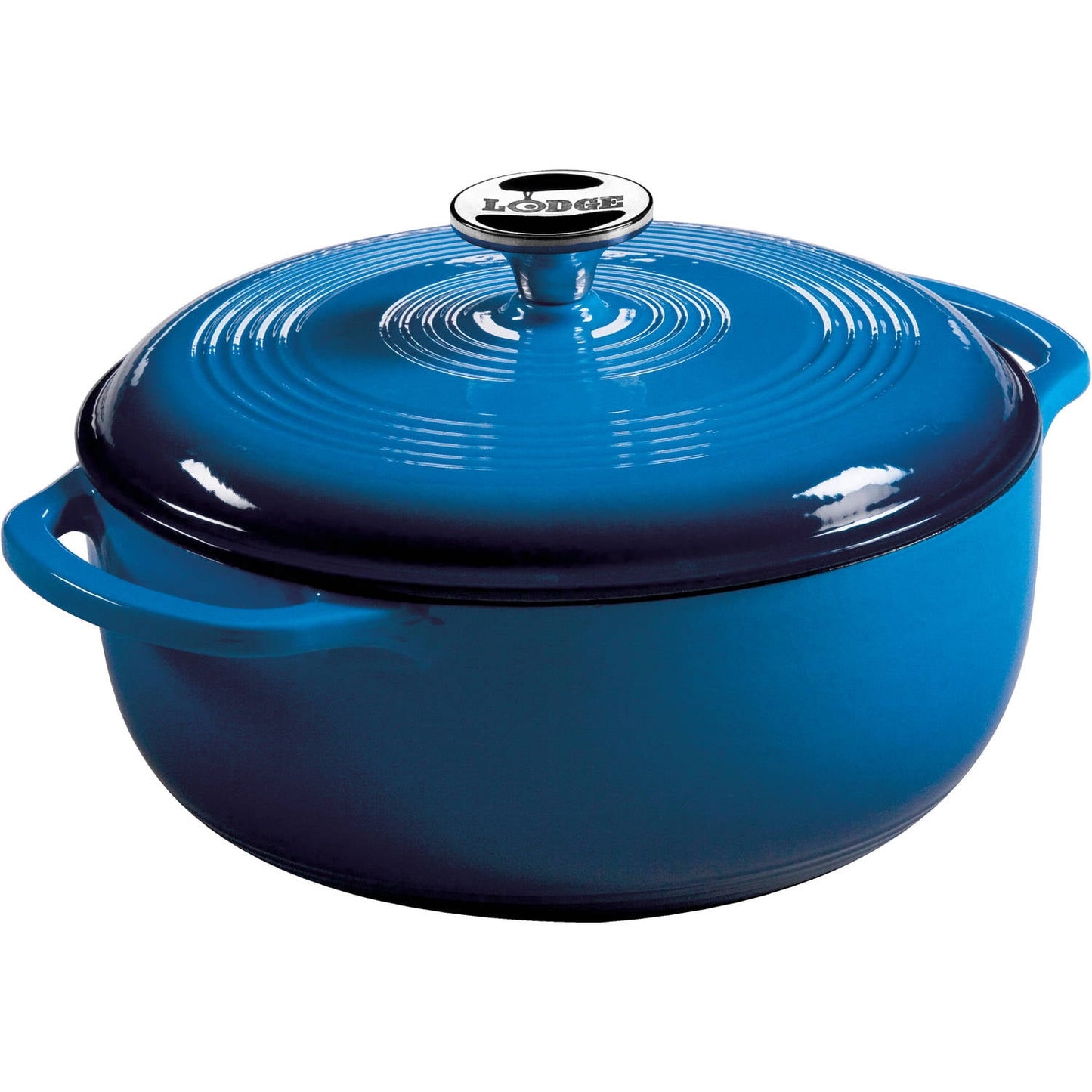 Lodge Horno Holandés Esmaltado de Hierro Fundido de 4.5 Cuartos, Azul