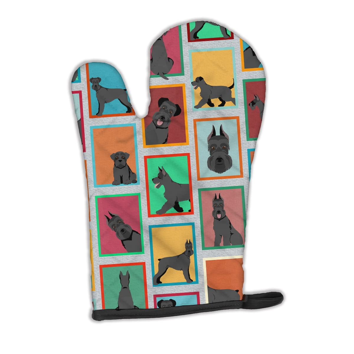 Lots of Black Schnauzer Oven Mitt 8.5 in x 12 in