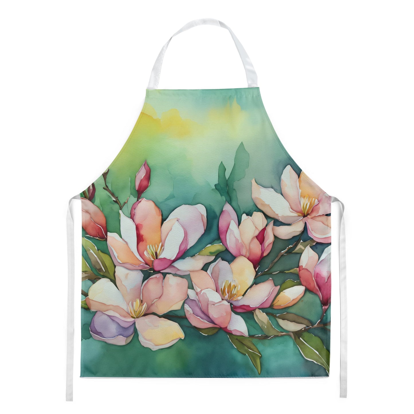 Louisiana Magnolias in Watercolor Apron 27 in x 30 in