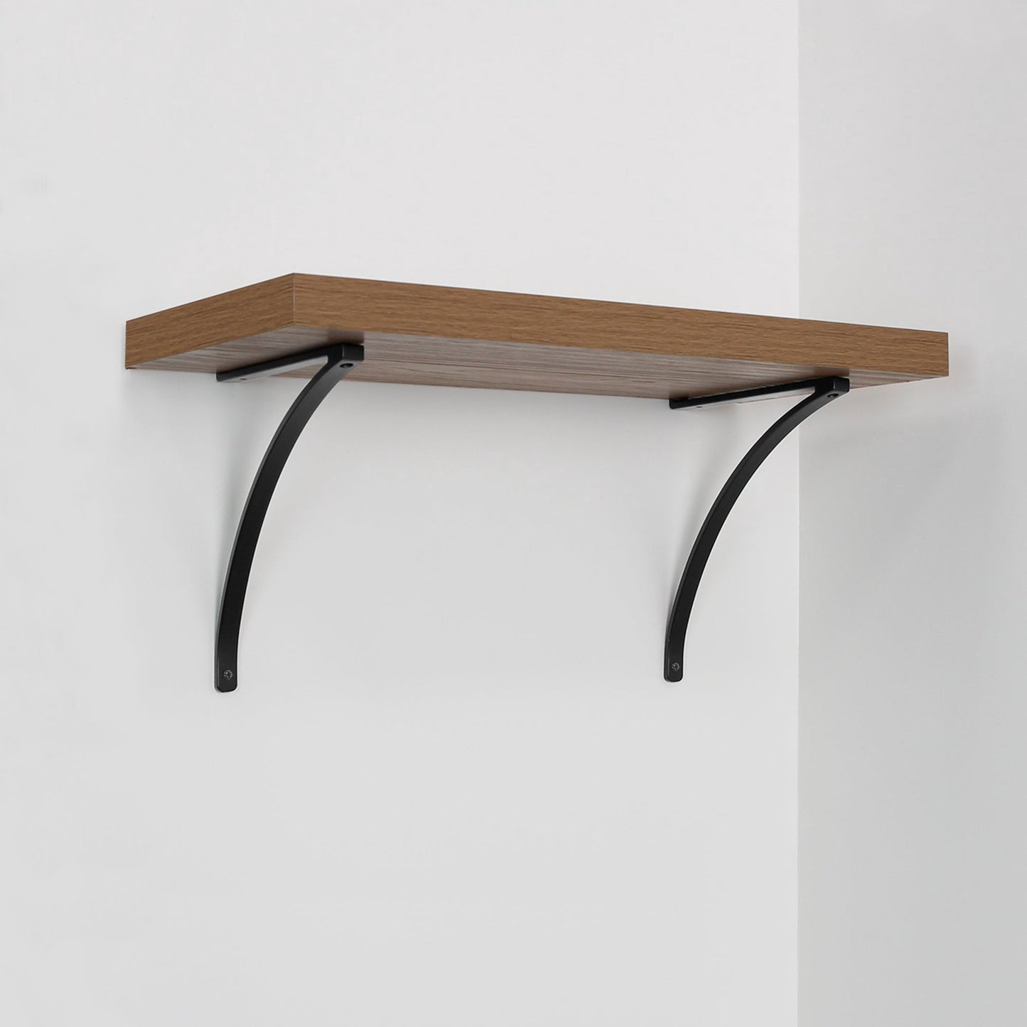 Lumi Home Furnishings Shelf Brackets Black 2-Pack