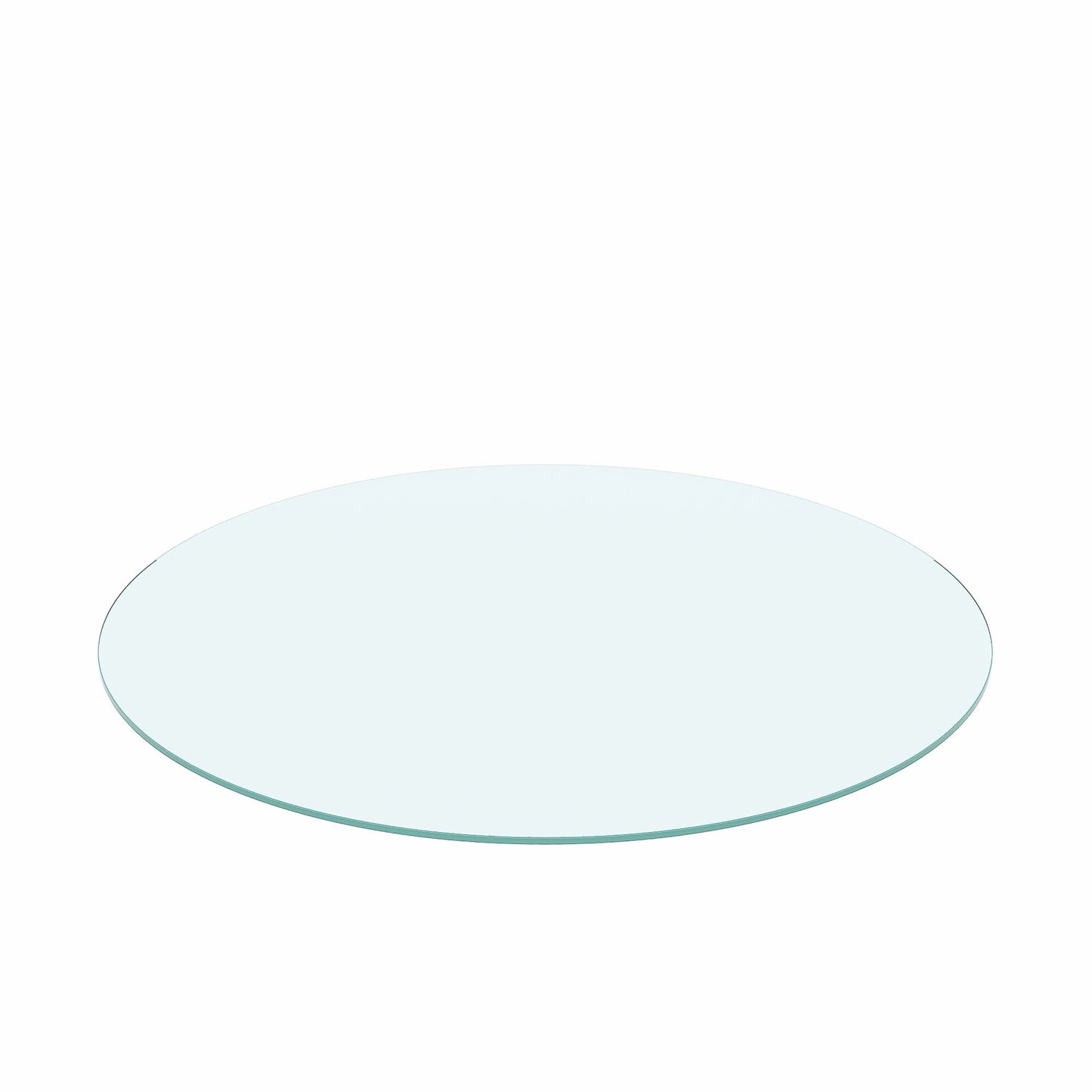 MAYEERTY 30in Round Clear Tempered Glass Table Top, 0.24in Thick Flat Polished Edge Replacement Glass Cover, for Dining Coffee Patio Bistro Hotel Lobby Office Conference Table