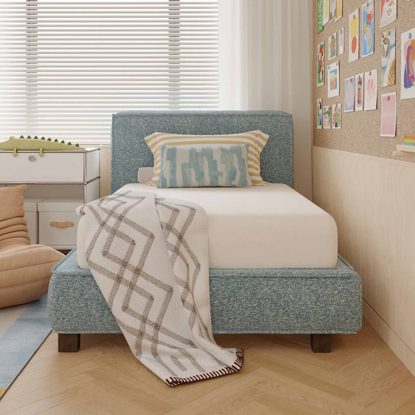 EGOHOME Colchón de Memory Foam de Gel de Firmeza Media de 6" Tamaño Twin