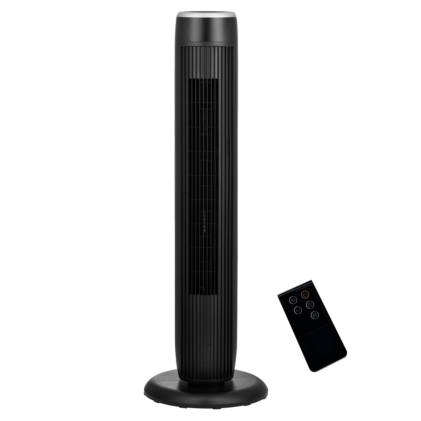 Mainstays Ventilador de Torre de 36 Pulgadas con 3 Configuraciones de Velocidad y Oscilación, Control Remoto, Negro, MSWMT24JRV