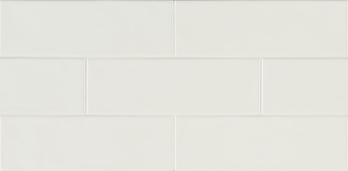 MSI Urbano Pure Subway 4 in. x 12 in. Glossy Ceramic Wall Tile (9.69 sq. ft./Case)