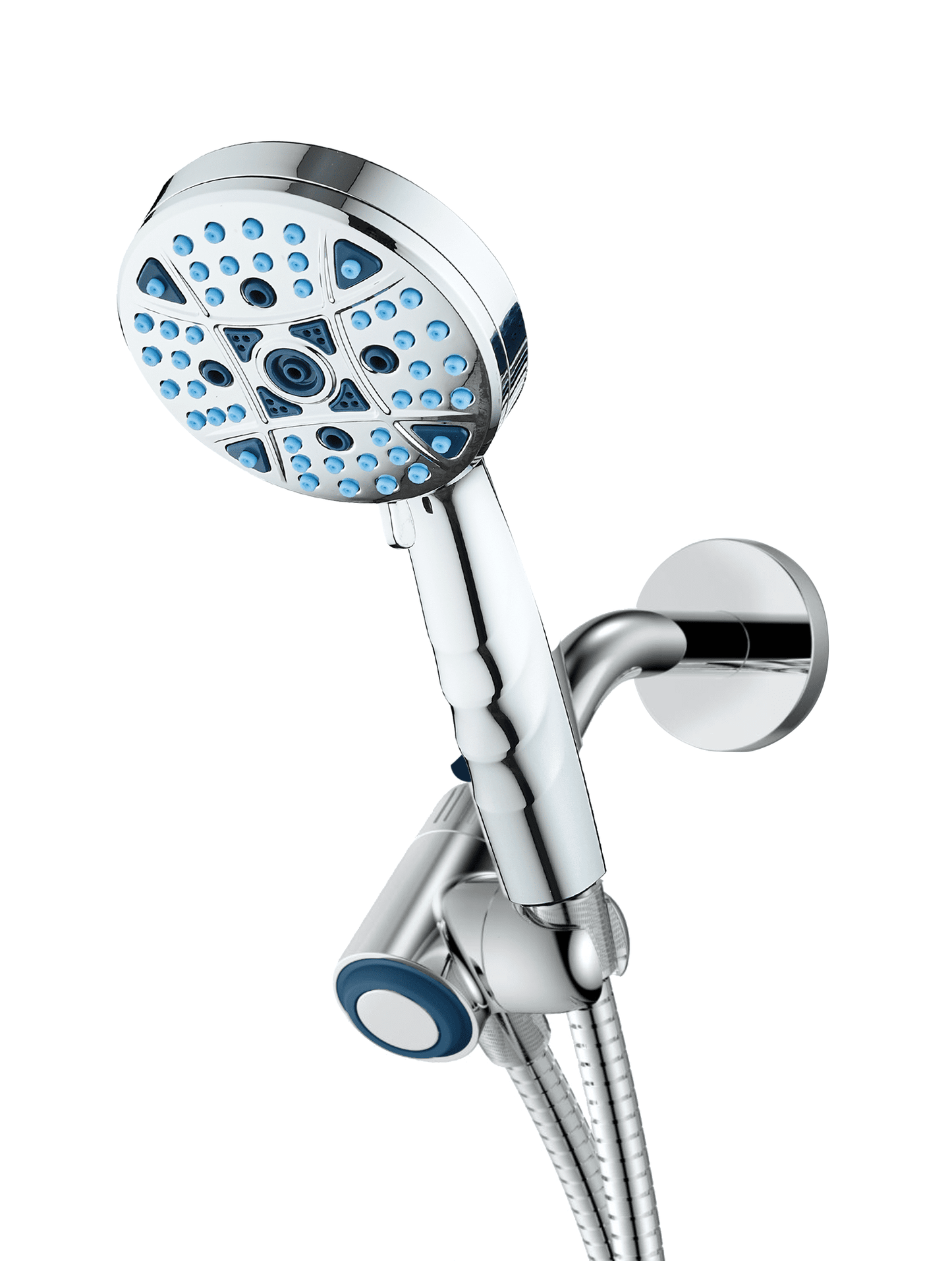 Magneton by AquaCare - Cabezal de Ducha de Mano de Lujo de Alta Presión con 8 Configuraciones y Boquillas Antimicrobianas, Acoplamiento Magnético con Bloqueo de Casquillo de la Era Espacial y Soporte Superior de Doble Altura