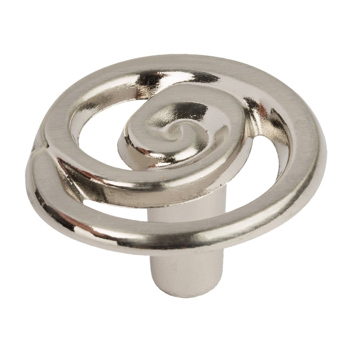 Mainstays Perilla de Gabinete en Espiral de 1-1/3" (34mm), NÃquel Satinado, Paquete de 10