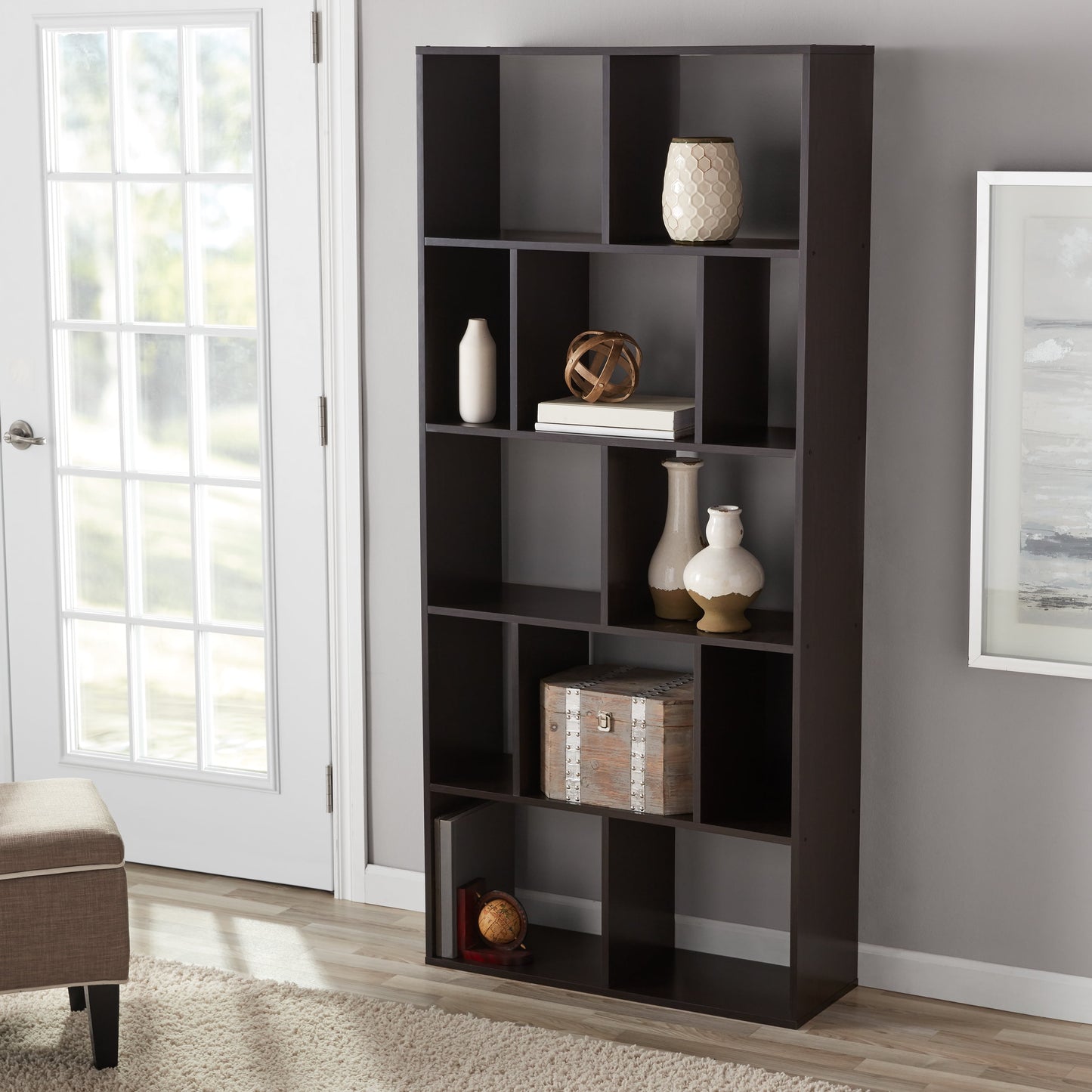 Mainstays Home 12-Shelf Bookcase, Multiple Finishes