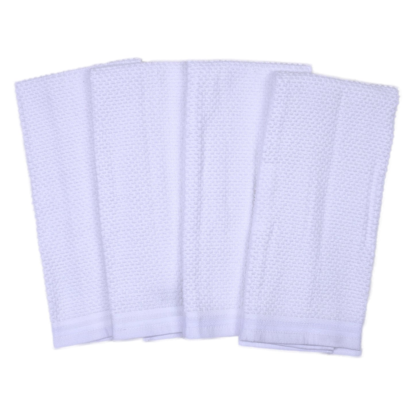 Mainstays 12-Pack 16 in x 26 in Woven Kitchen Towel Set, Arctic White