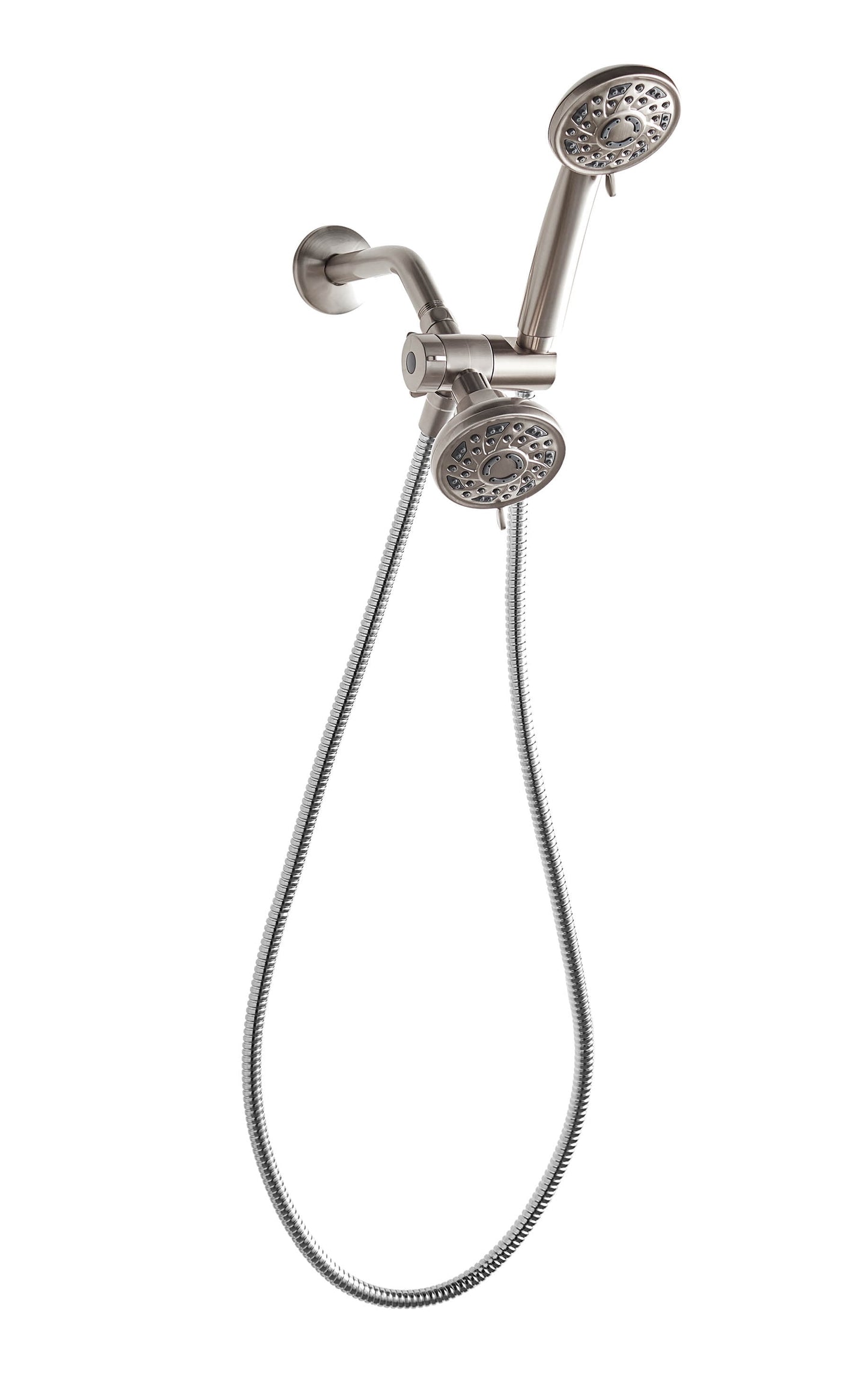 Mainstays 3-Setting Luxury Shower Combo with 19 Possible Flow Combinations, Satin Nickel