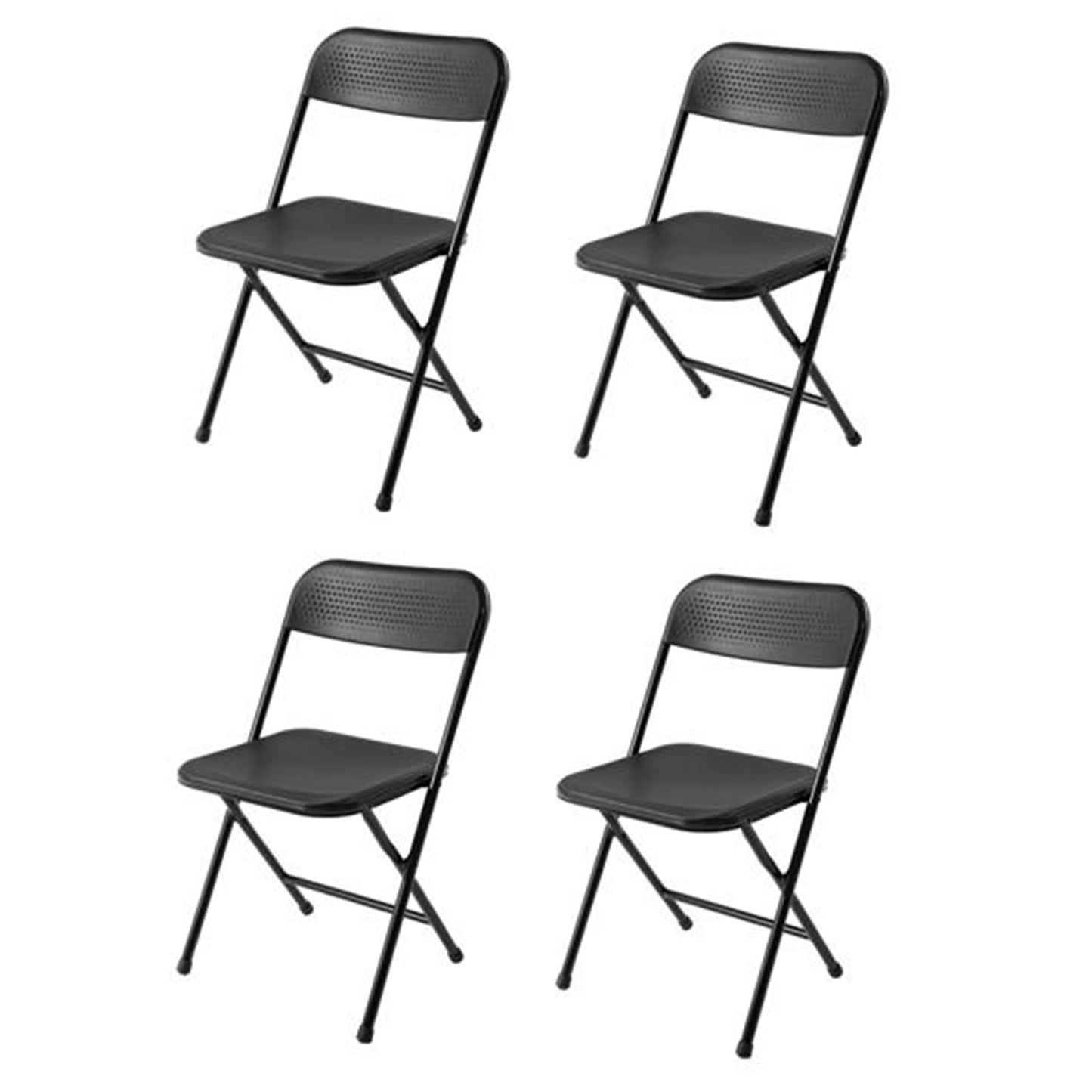 Mainstays Banquet Resin Folding Chair, Black (Set of 4)