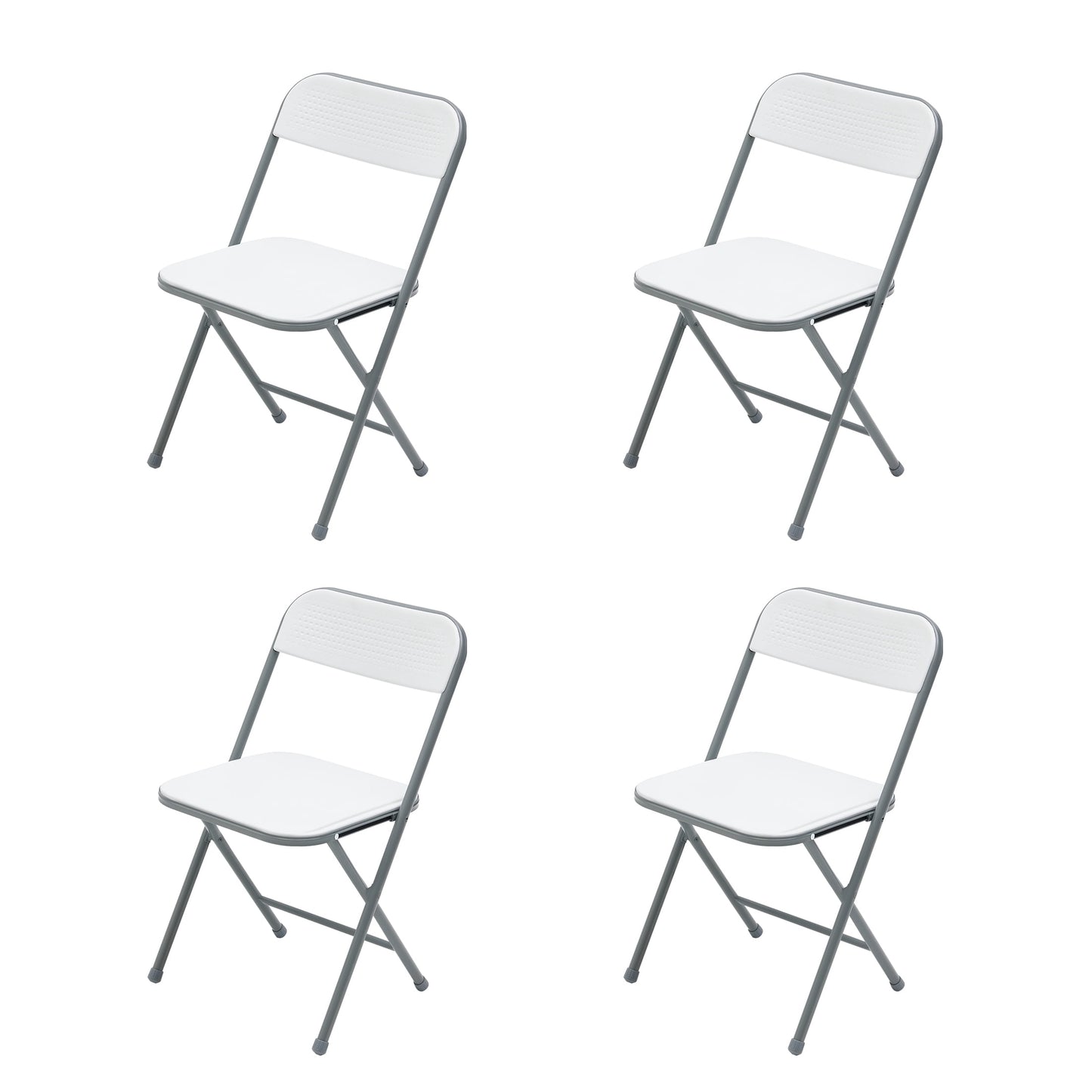 Mainstays Banquet Resin Folding Chair, White (Set of 4)