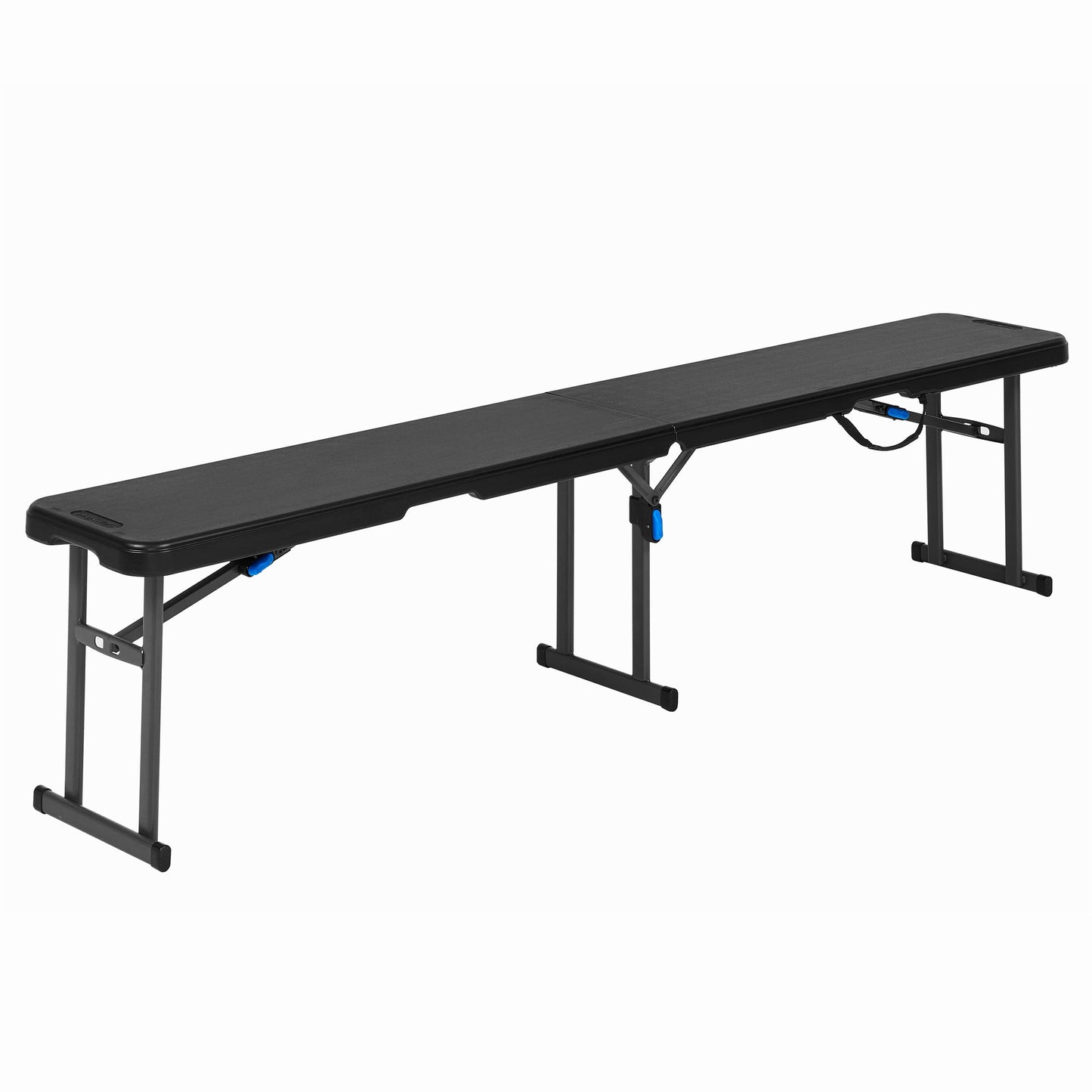 Mainstays 6' Steel Frame with Carrying Handle Fold-in-Half Bench, Black