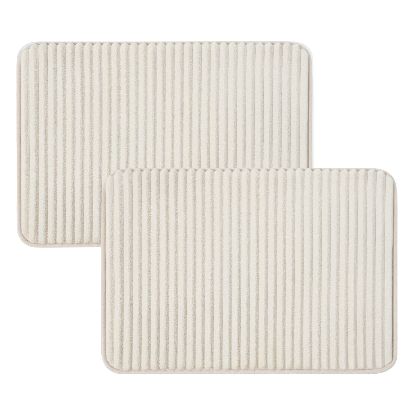 Mainstays Beige 2-Piece Performance Foam 20"x 32" Bath Rug Set
