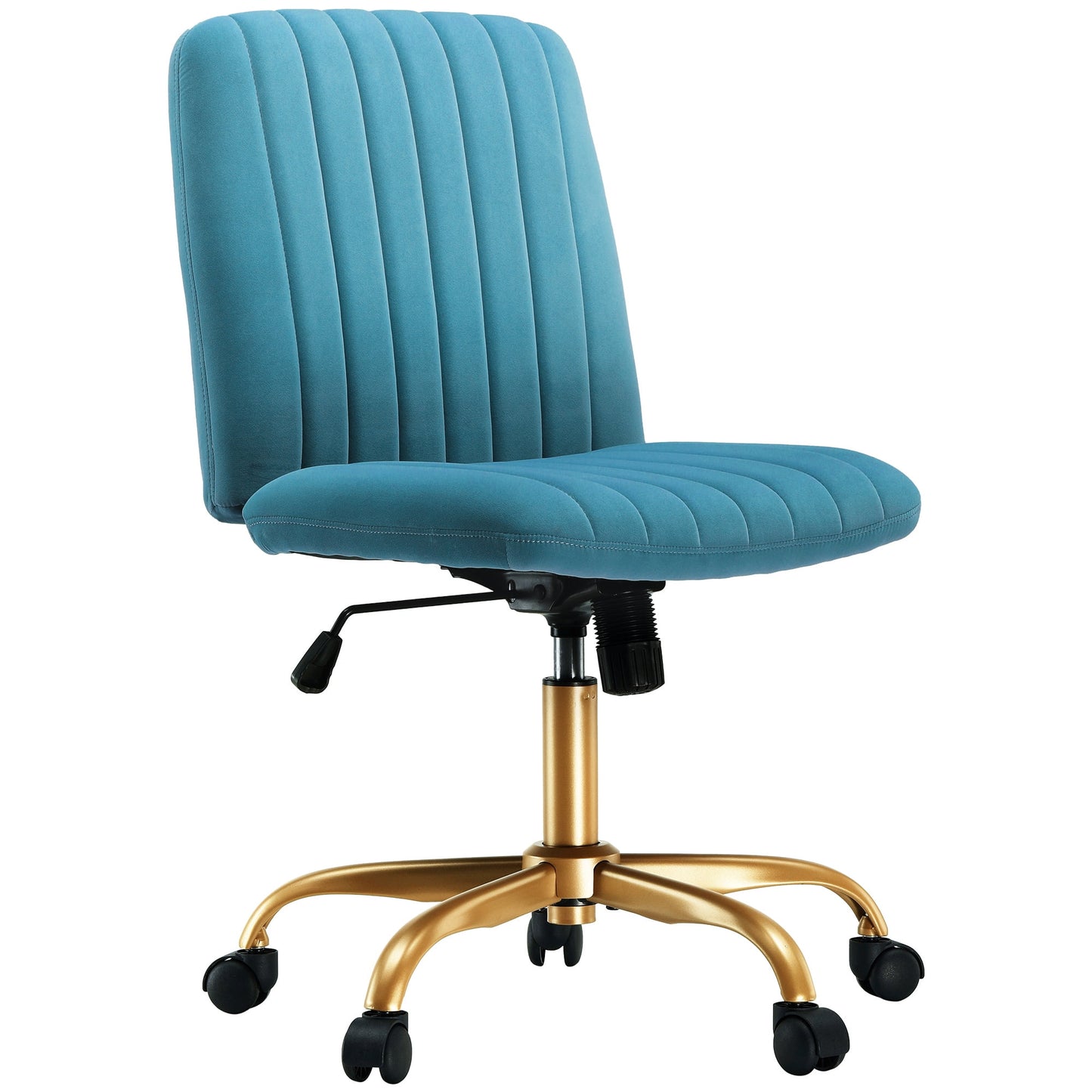 Mainstays Silla de Oficina Tapizada con Canal de Terciopelo Extra Suave, Cool Water
