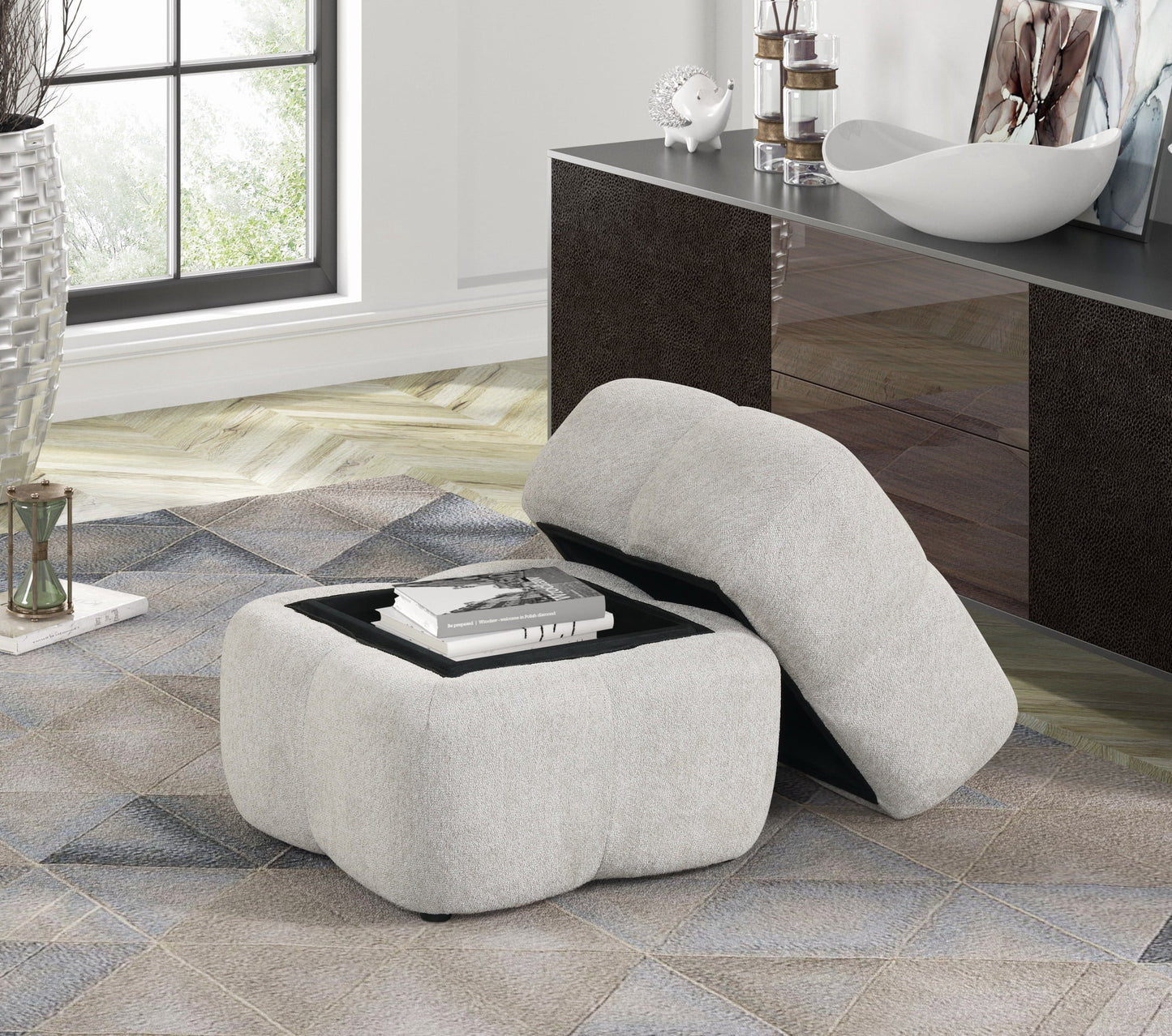 Mainstays Puffy Storage Ottoman