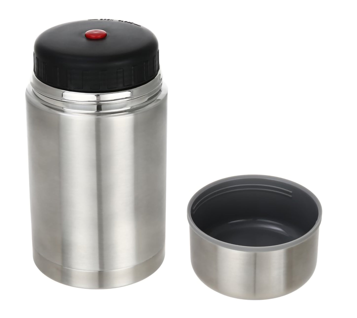 Mainstays Food Jar Insulated Food Storage Container, Stainless Steel, 27oz, Perfect for School Lunches and Activities to Keep Meals Hot or Cold