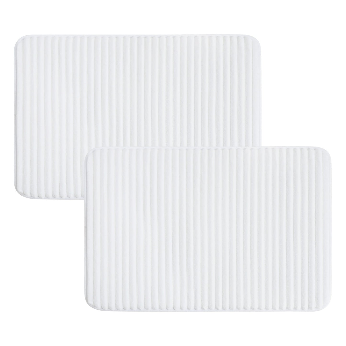 Mainstays White 2-Piece Performance Foam 20"x 32" Bath Rug Set