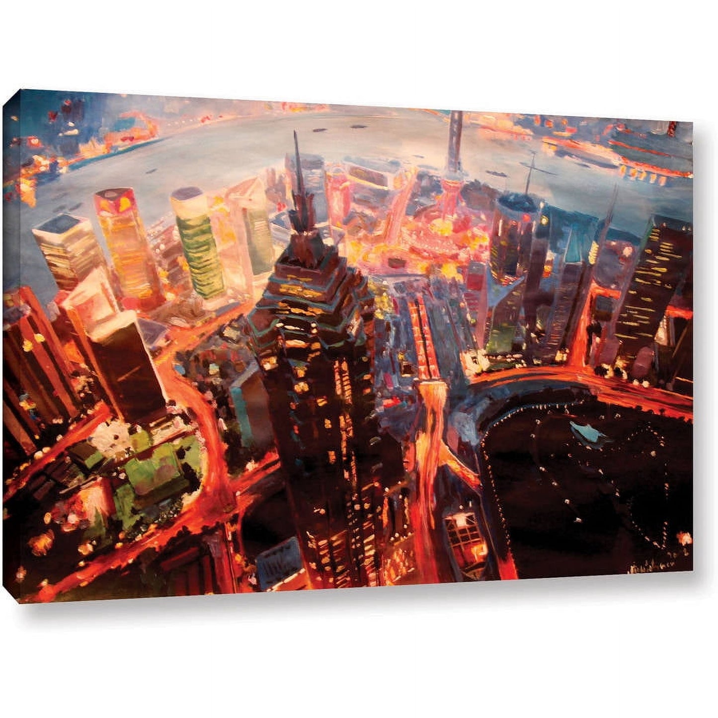 Markus Bleichner "Shanghai Skyline at Dusk" Gallery Wrapped Canvas