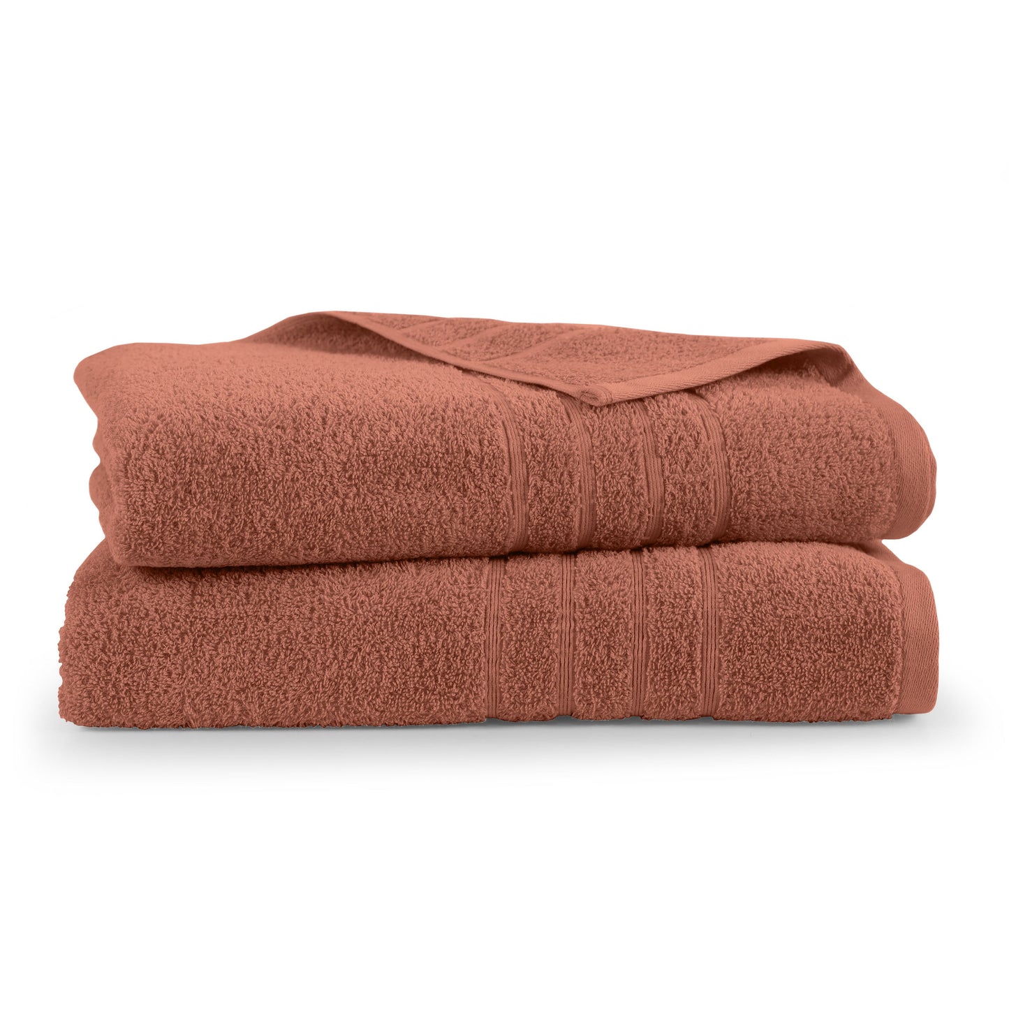 Martex 2-Pack Bath Sheet Set | 100% Cotton Extra Large 33" x 65" Towels | Terracotta