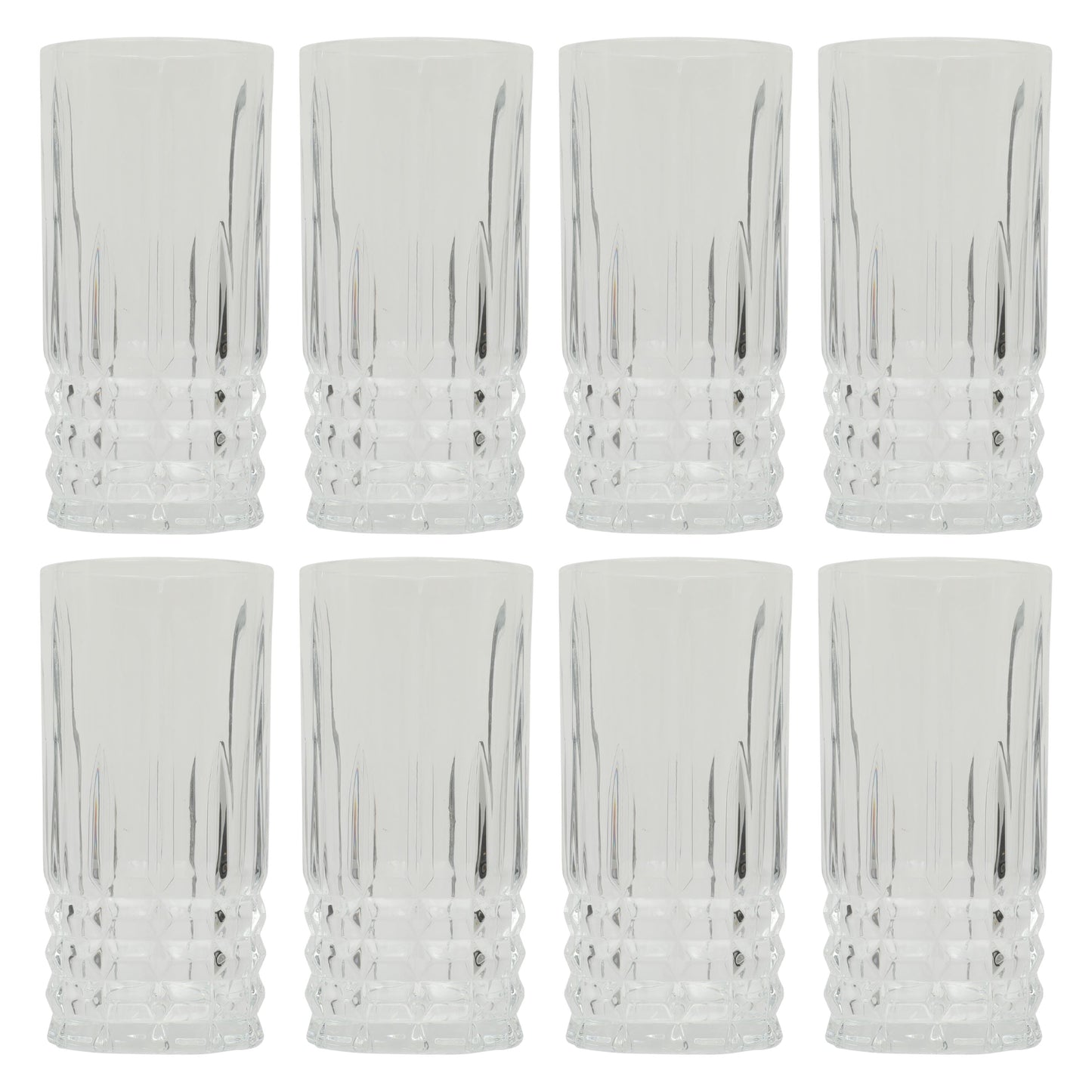Martha Stewart 12.2oz 8-Piece Glass Tumbler Glassware Set