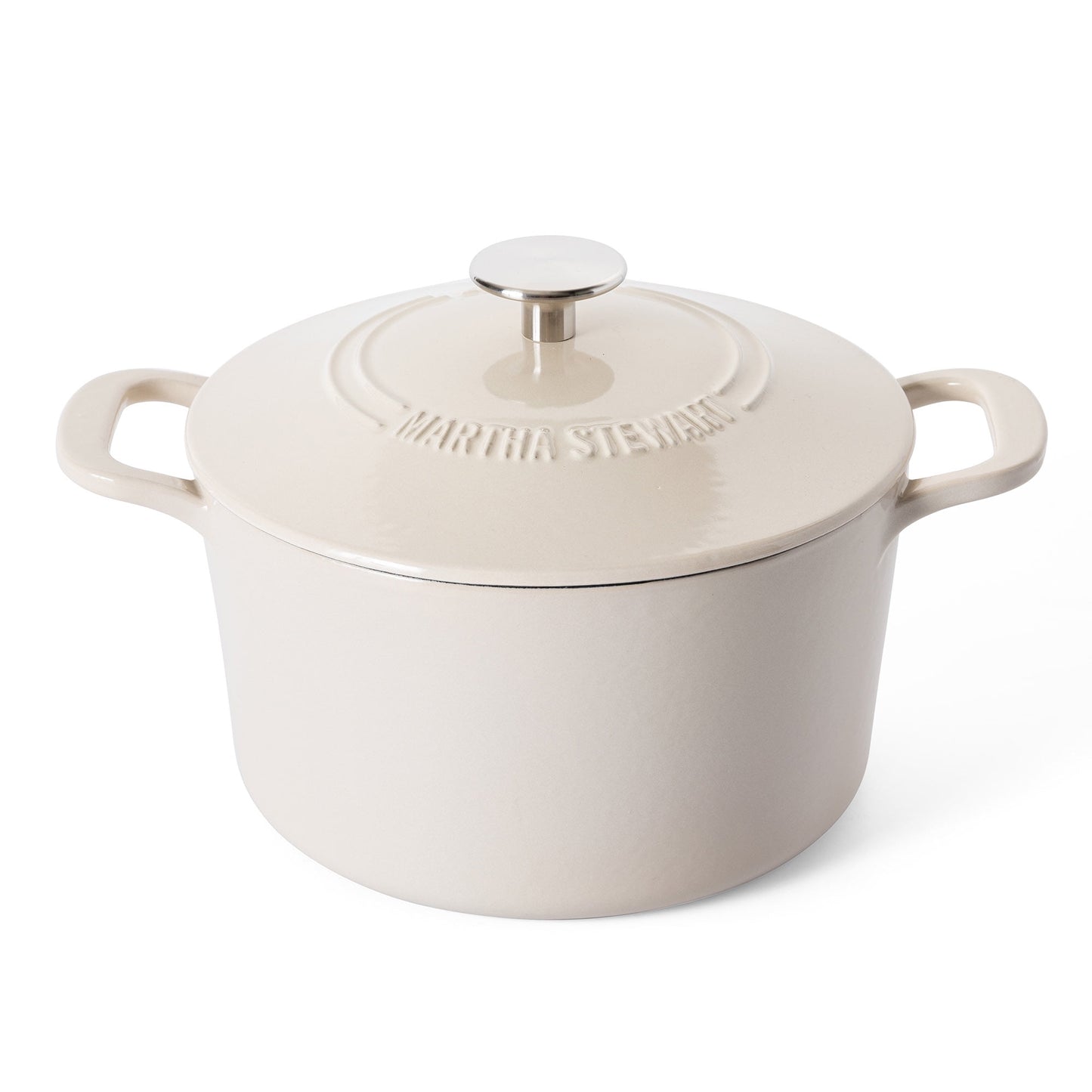 Martha Stewart Everyday Horno Holandés de Hierro Fundido Esmaltado de Lino de 4 Cuartos Eastwick