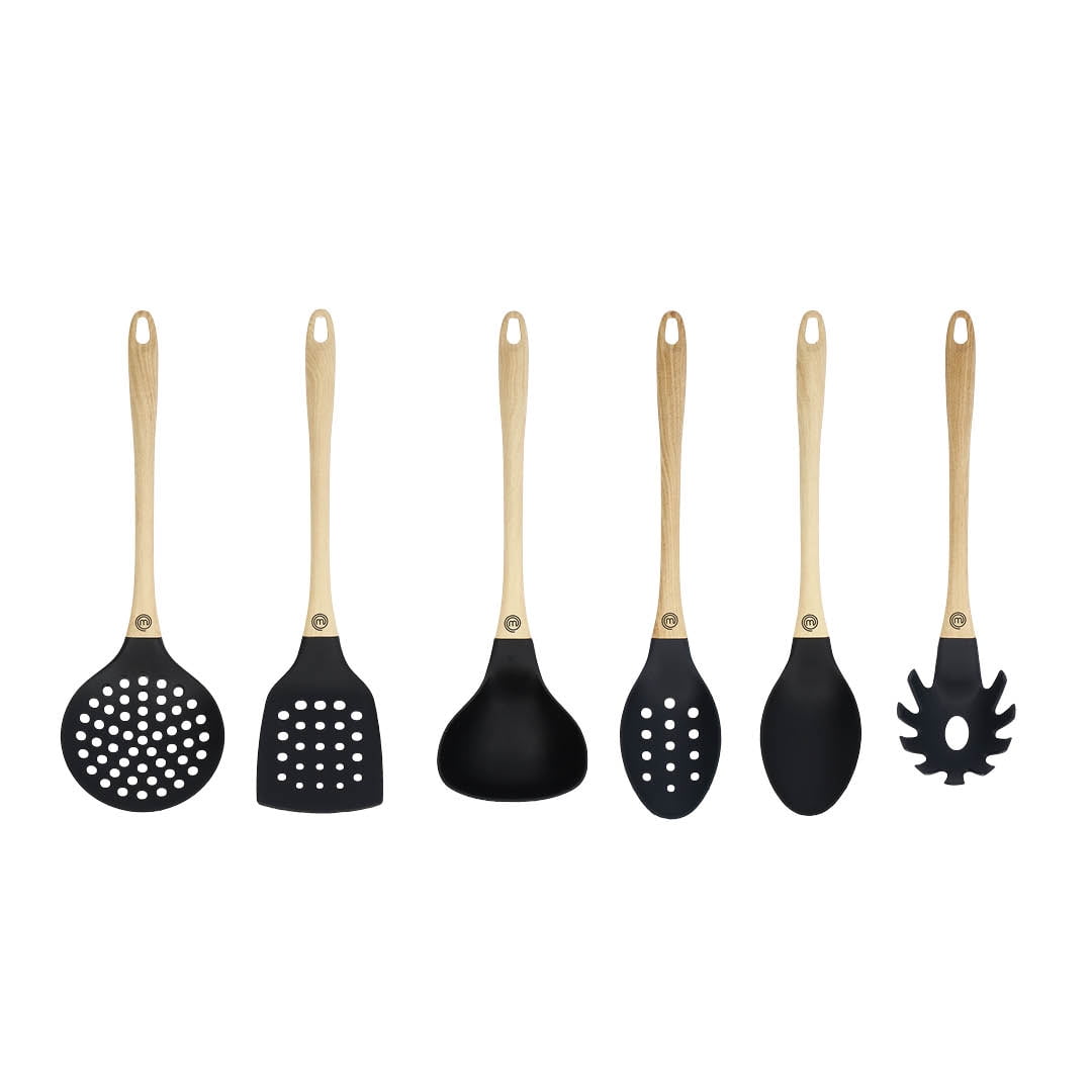 MasterChef Set of 6 Kitchen Utensils, Non Stick Heat Resistant Tools