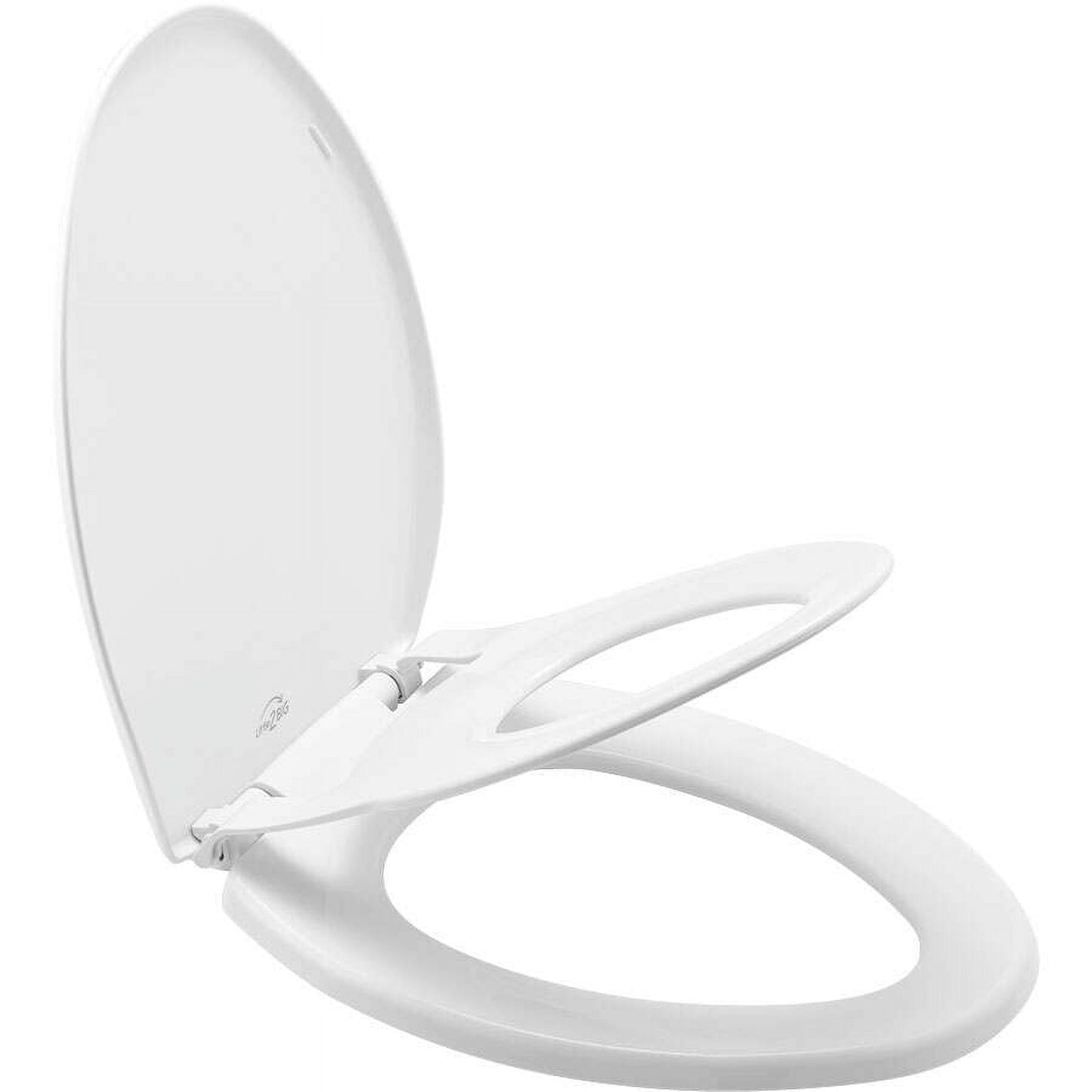 Mayfair Little2Big Asiento Redondo de Plástico para Entrenamiento de Inodoro en Blanco Nunca Se Afloja y Bisagra de Cierre Suave