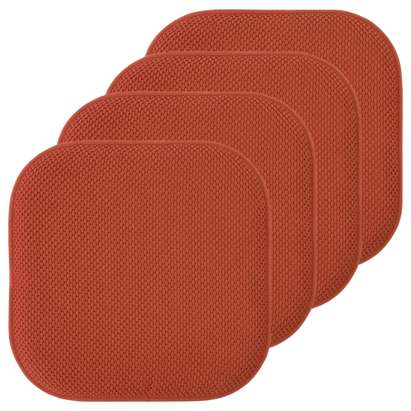 Memory Foam Honeycomb Non-Slip Back 16" x 16" Chair Cushion Pad 2, 4, 6, 12 Pack