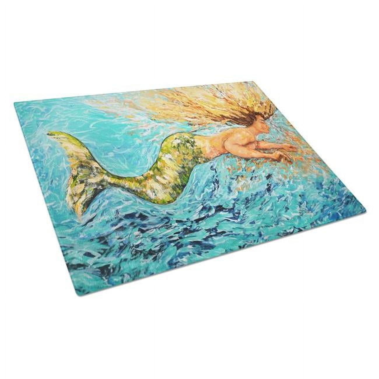 Mermaid After Your Heart Glass Cutting Board 12 in x 15 in