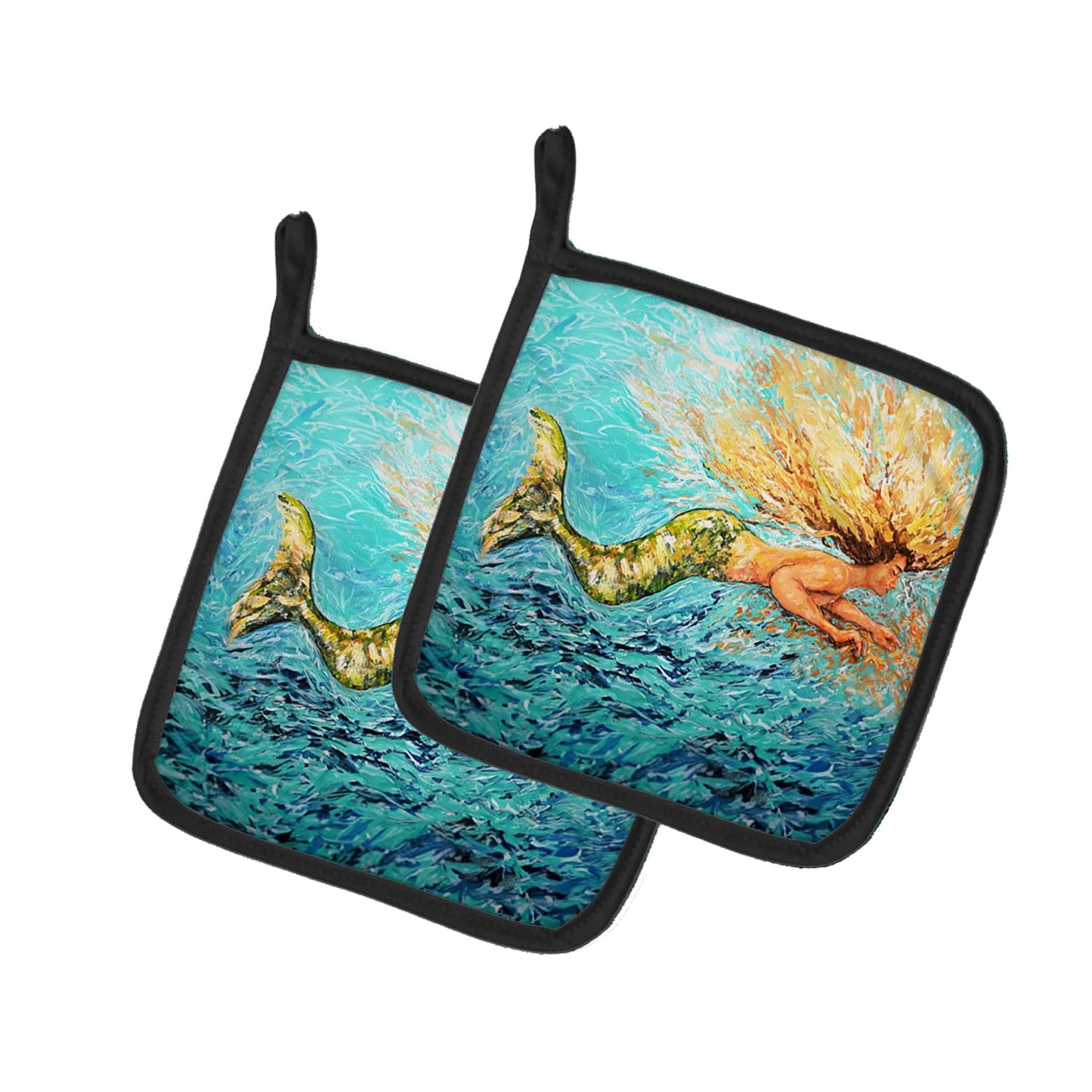 Mermaid After Your Heart Pair of Pot Holders