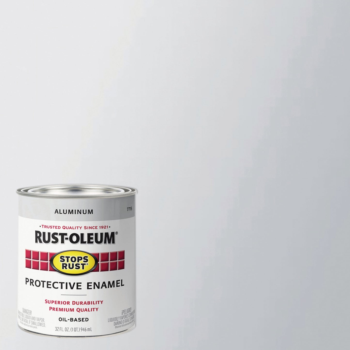 2 Pack, Metallic Aluminum, Rust-Oleum Stops Rust Gloss Protective Enamel- 7715502, Quart