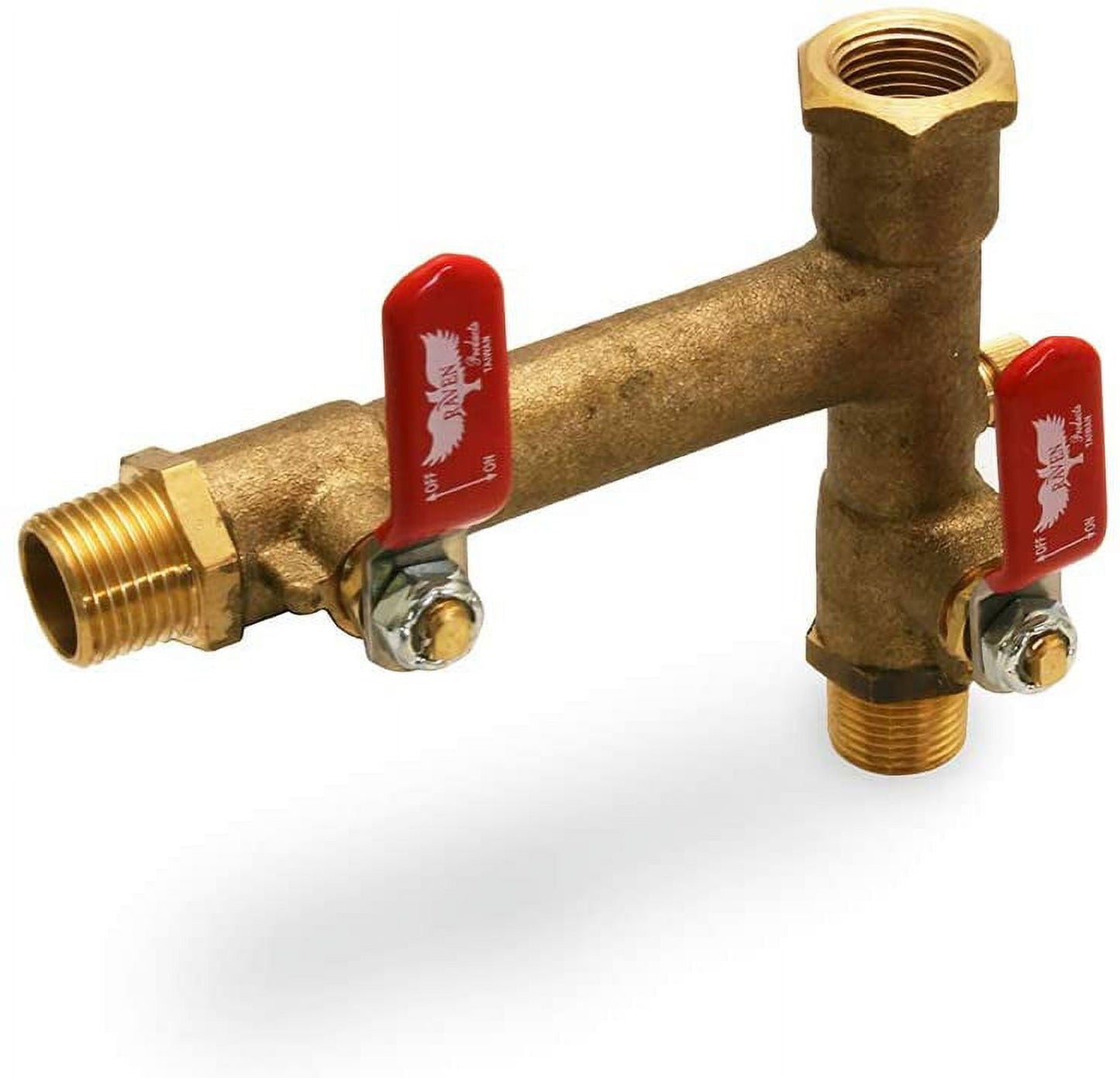Midline MV-1234, Gold Brass 1/2 Inches Shutoff Valve