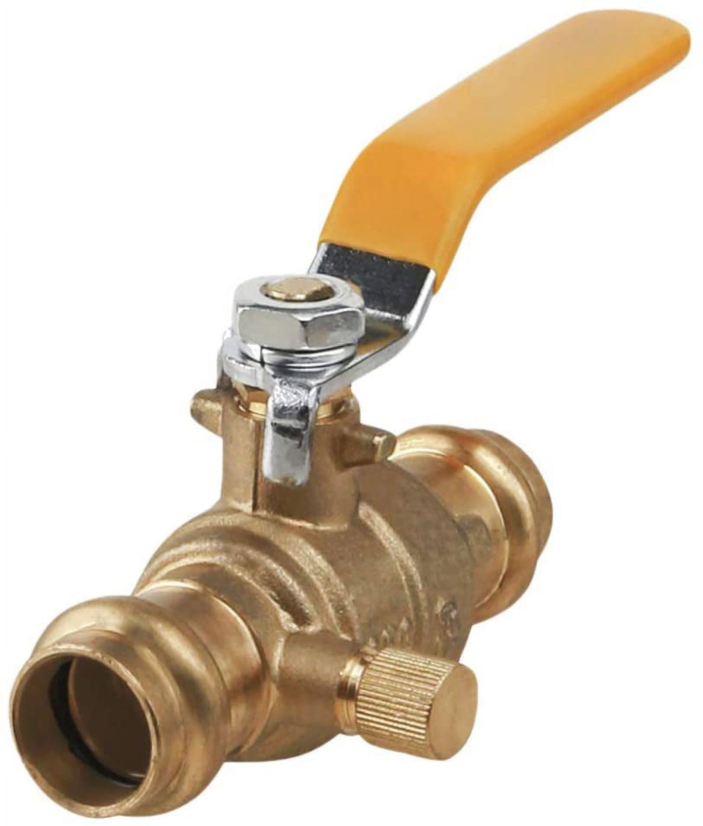 Midline Valve 532034VLVD Premium Press Ball Valve with Drain, with 3/4 in. Press Connections, Brass
