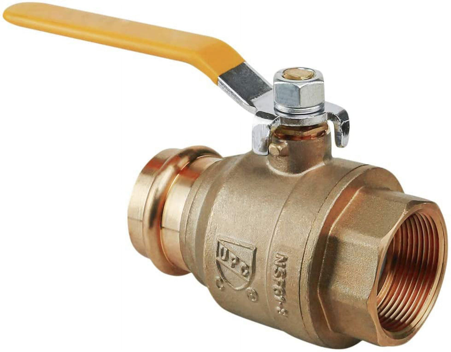 Midline Valve 542034VLVF Premium Adapter Ball Valve, with 3/4 in. Press x FIP Connections, Brass