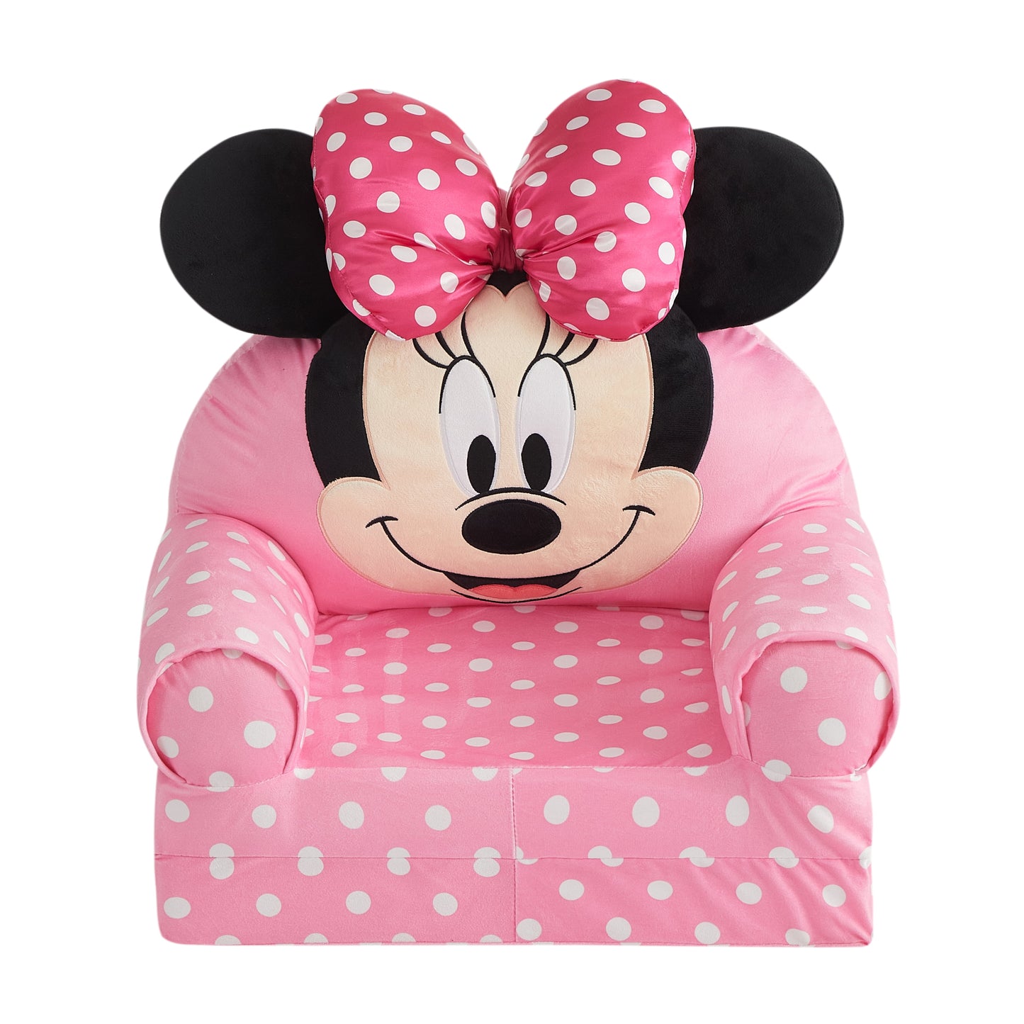 Minnie Mouse 2-in-1 Polyester Flip Out Chair for Kids, Pink