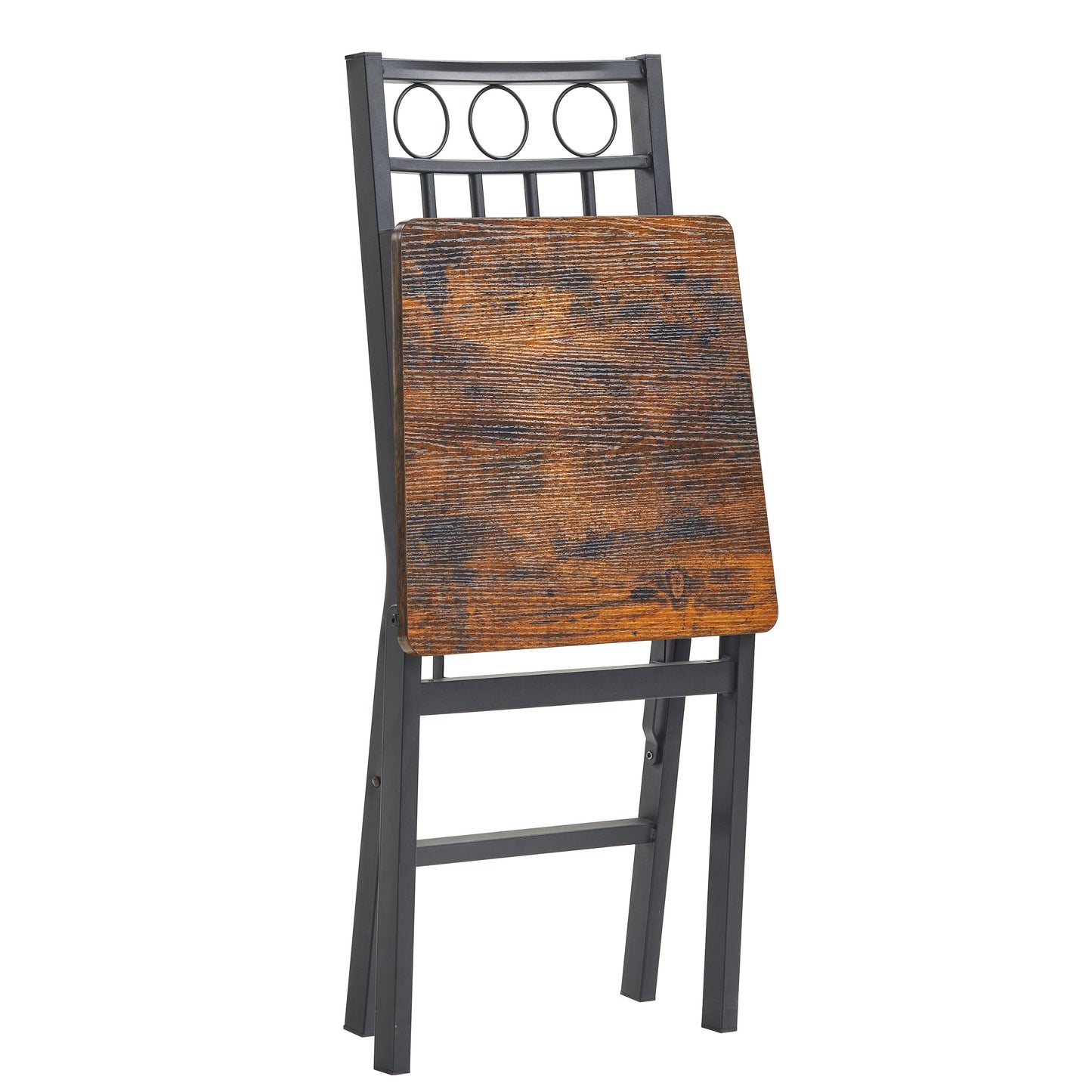 Mintazer Modern Folding Dining Chair with Wood Seat for Small Spaces & Dining Rooms