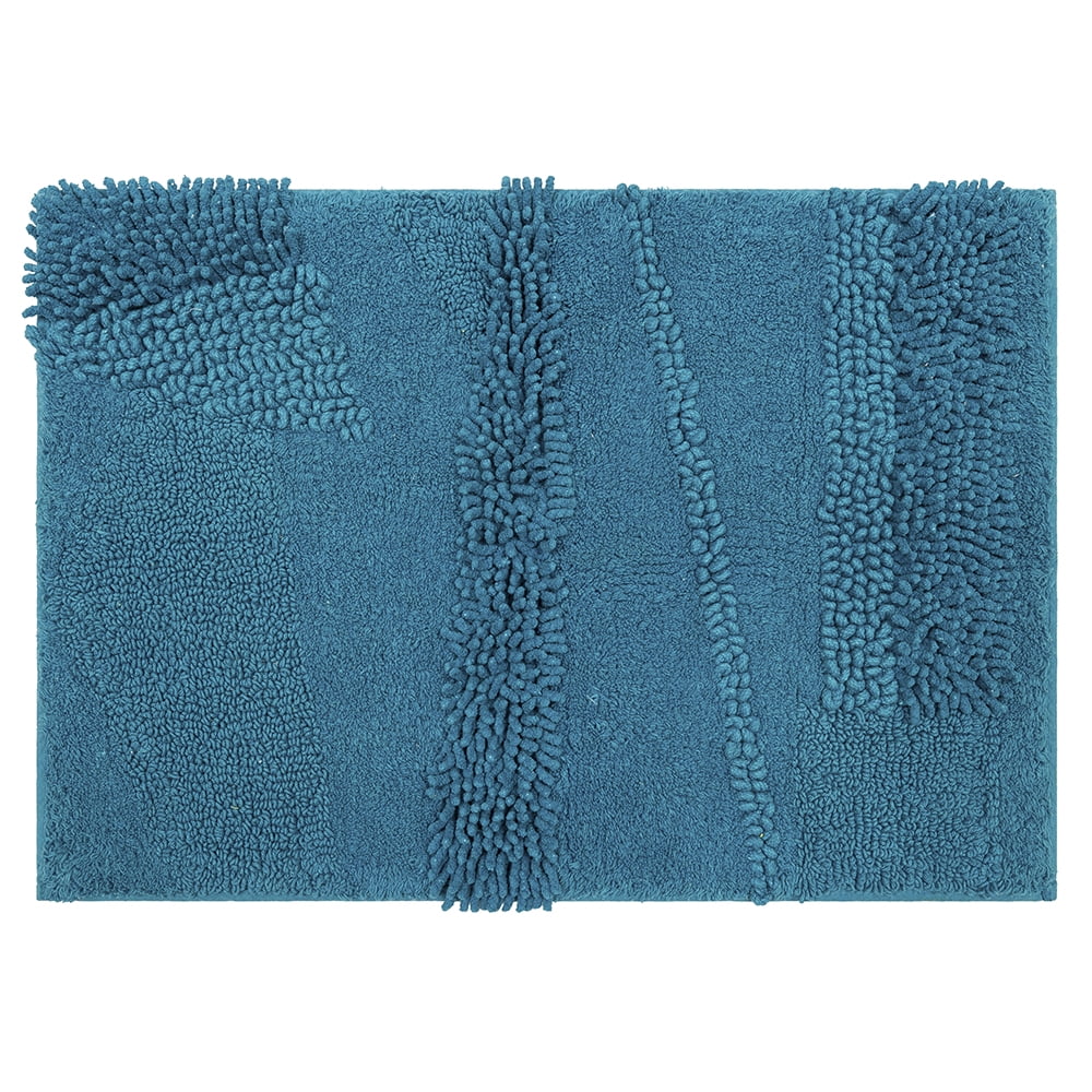 Mohawk Home Composition Cotton Bath Mat, Fiesta Teal, 2' x 5'