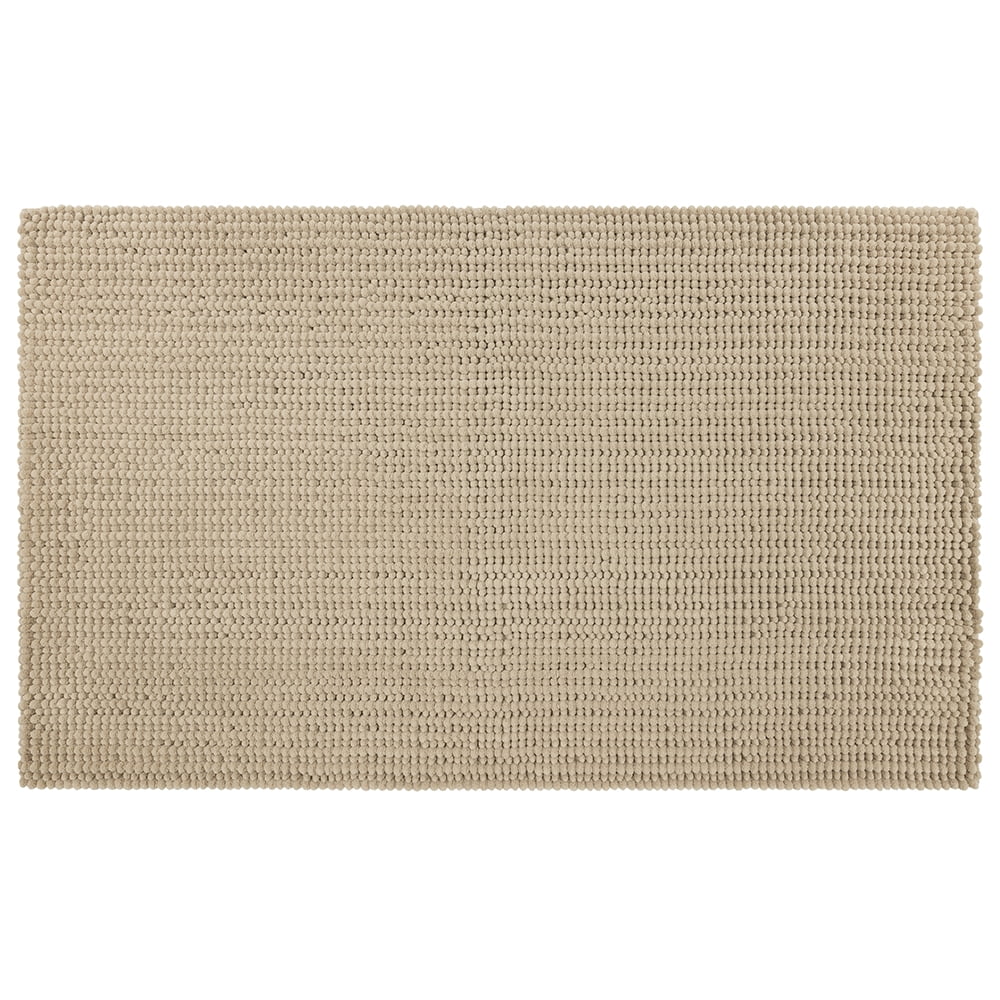 Mohawk Home Homespun Plush Fade/Stain Resistant Non-Slip Machine Washable Bath Rug, Taupe, 2' 3" x 3' 9"