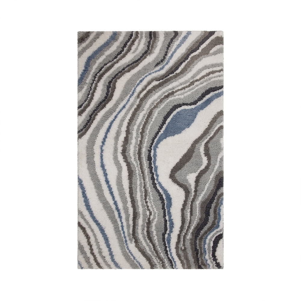 Mohawk Home Serpentine Bath Mat, Blue Fog, 2' x 5'
