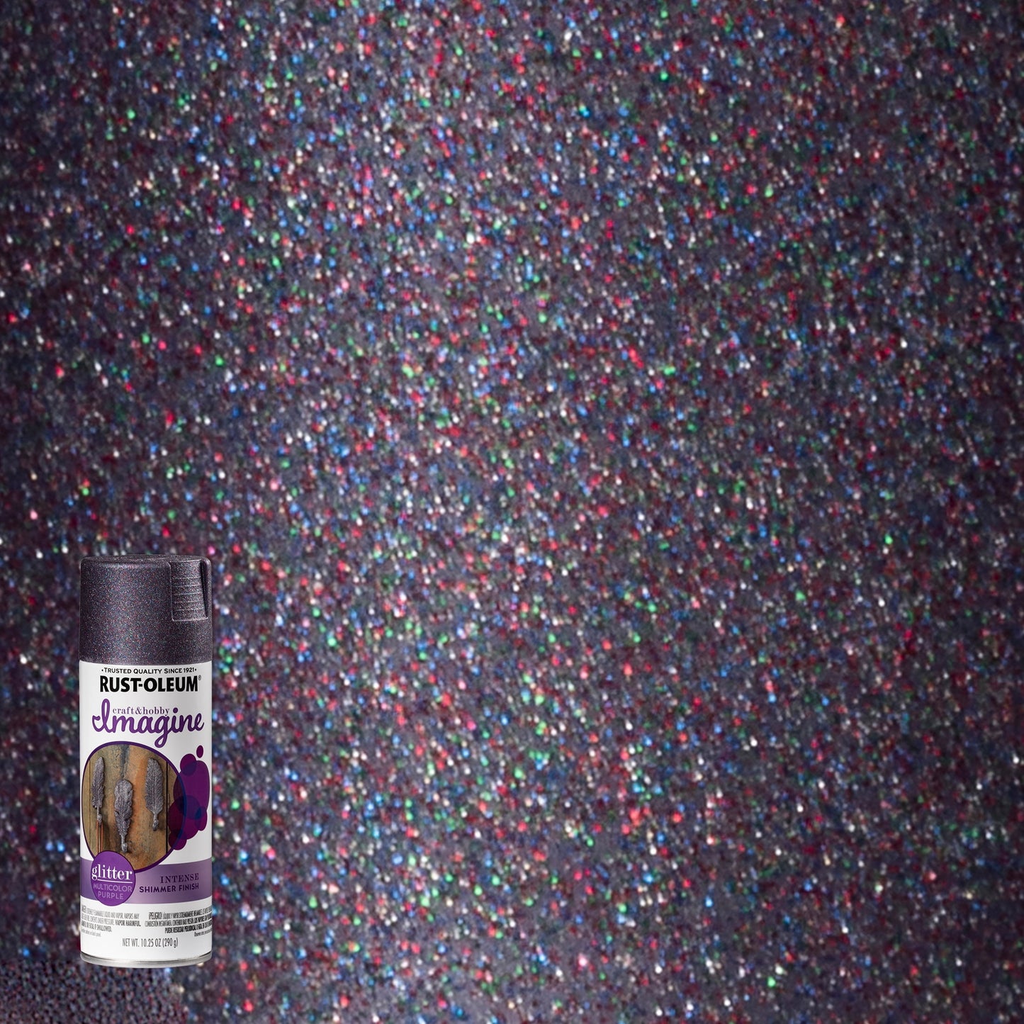 4 Pack, Multi Color Purple, Rust-Oleum Craft & Hobby Imagine Glitter Spray Paint- 354071, 10.25 oz.