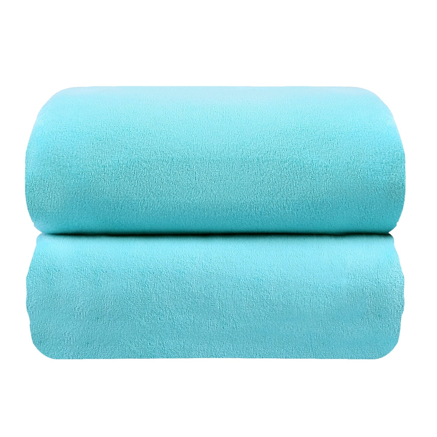 NC Microfiber Bath Towels 2 Pack Towel Sets (40" x 80") - Extra Absorbent, Fast Drying, Aquamarine