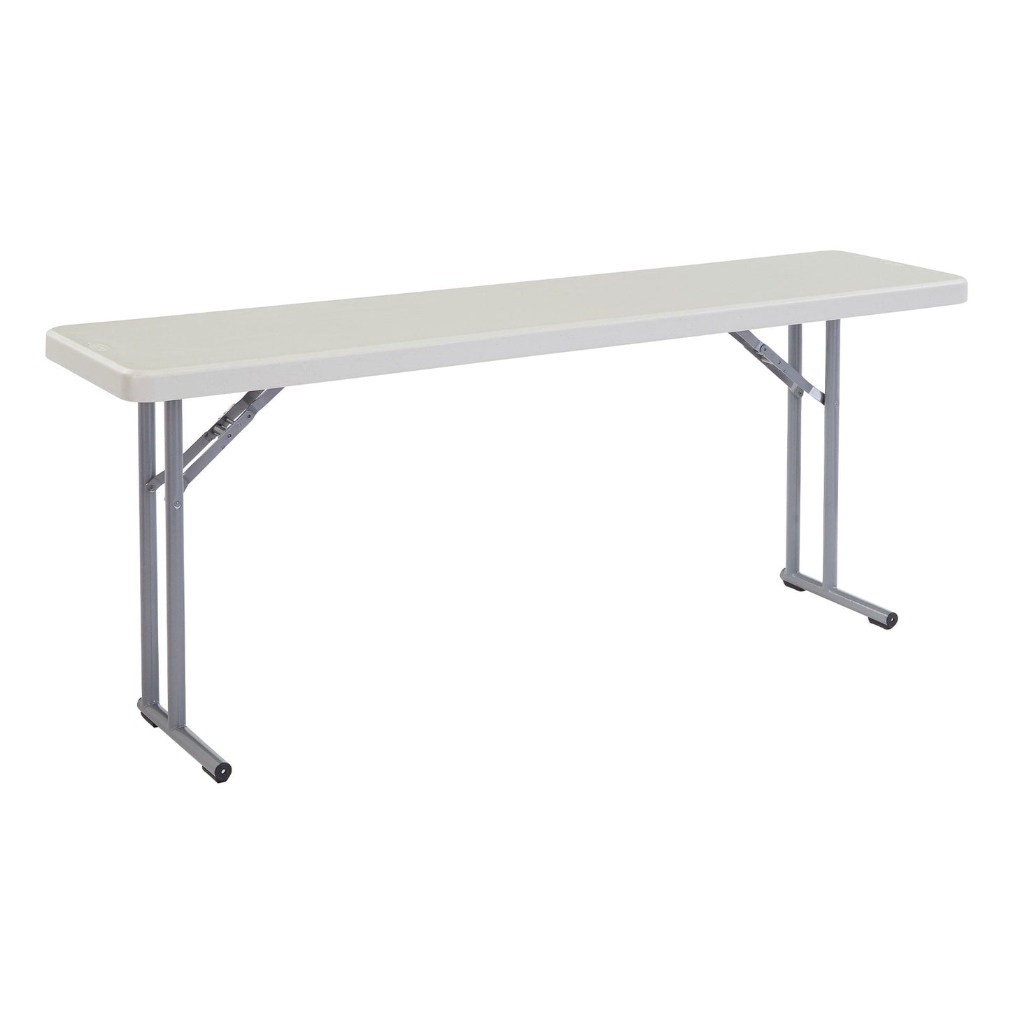 National Public Seating NPS® 18" x 72" Heavy Duty Seminar Folding Table, Speckled Grey