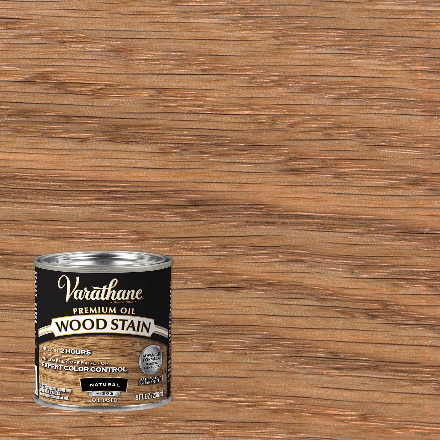 4 Pack, Natural, Varathane Premium Oil-Based Interior Wood Stain-211755, Half Pint