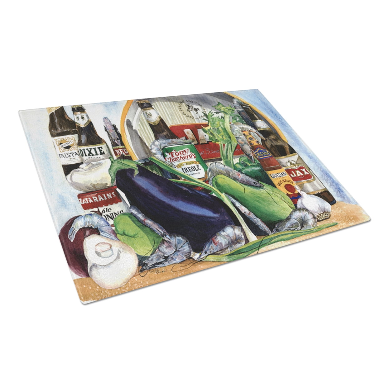 New Orleans Beers with Louisiana Spices Glass Cutting Board