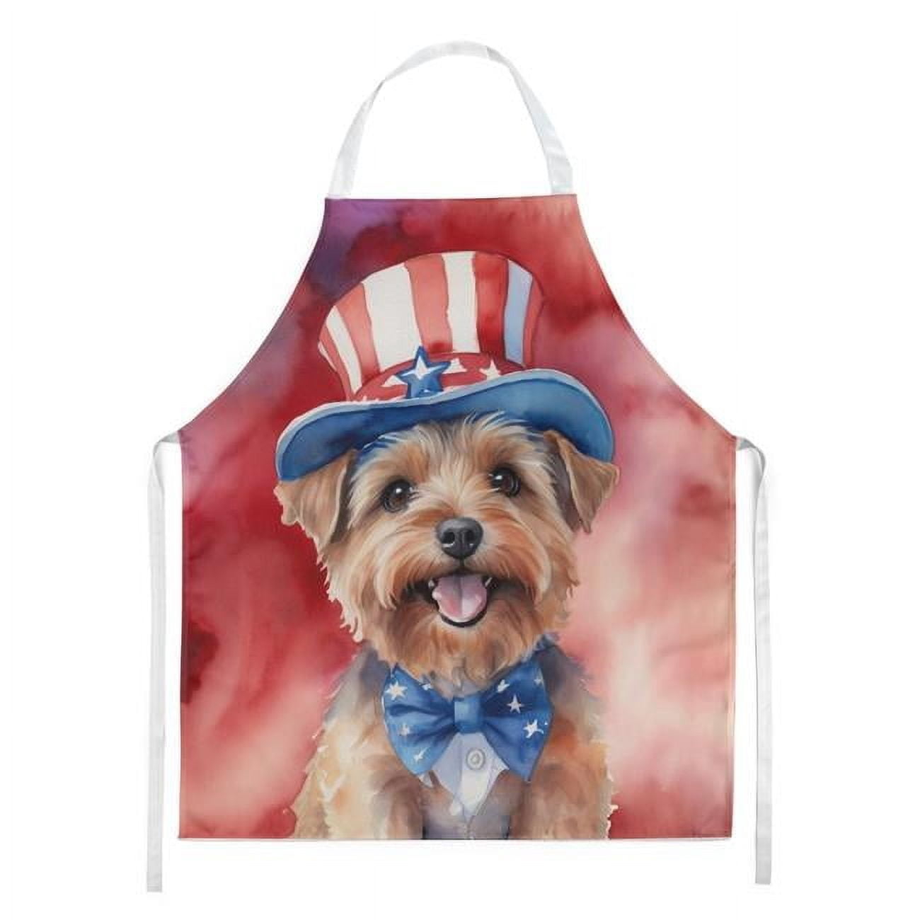 Norfolk Terrier Patriotic American Apron 27 in x 30 in
