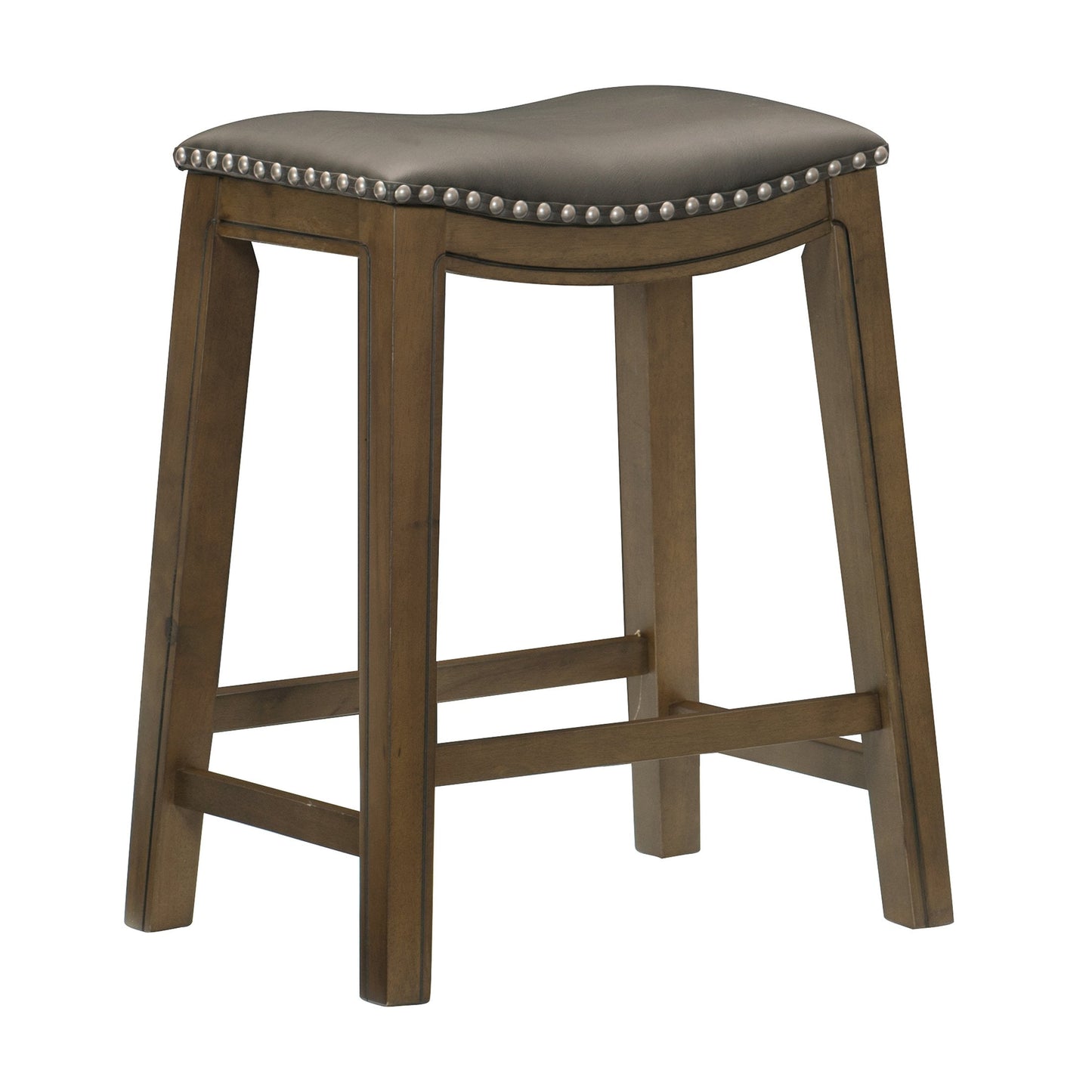 OakvillePark Eustis Saddle Seat Counter Height Barstool, Gray
