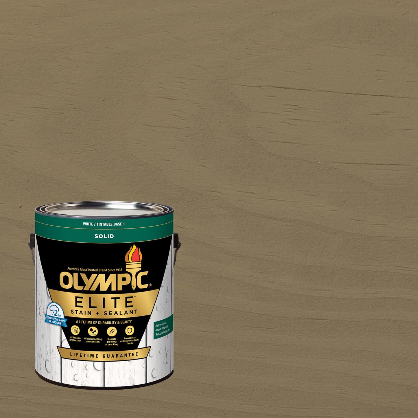 Olympic Elite 1 Gallon SC-1030 Eiffel Tower Solid Advanced Exterior Stain and Sealer in One