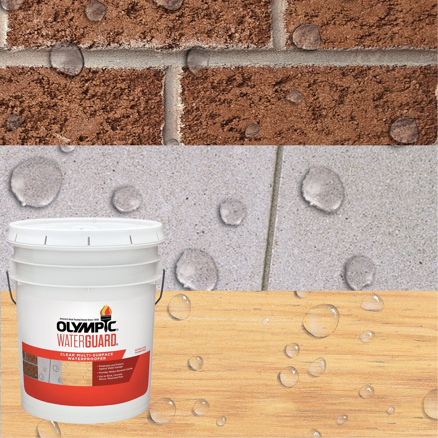 Olympic WaterGuard 5 Gallons Clear Multi-Surface Exterior Waterproofing Sealer