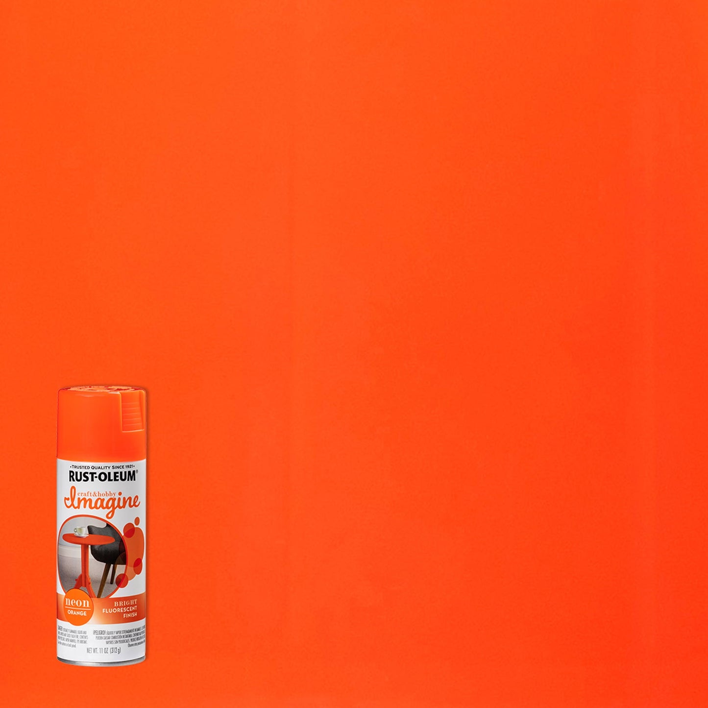 4 Pack, Orange, Rust-Oleum Craft & Hobby Imagine Neon Spray Paint- 345652, 11 oz.